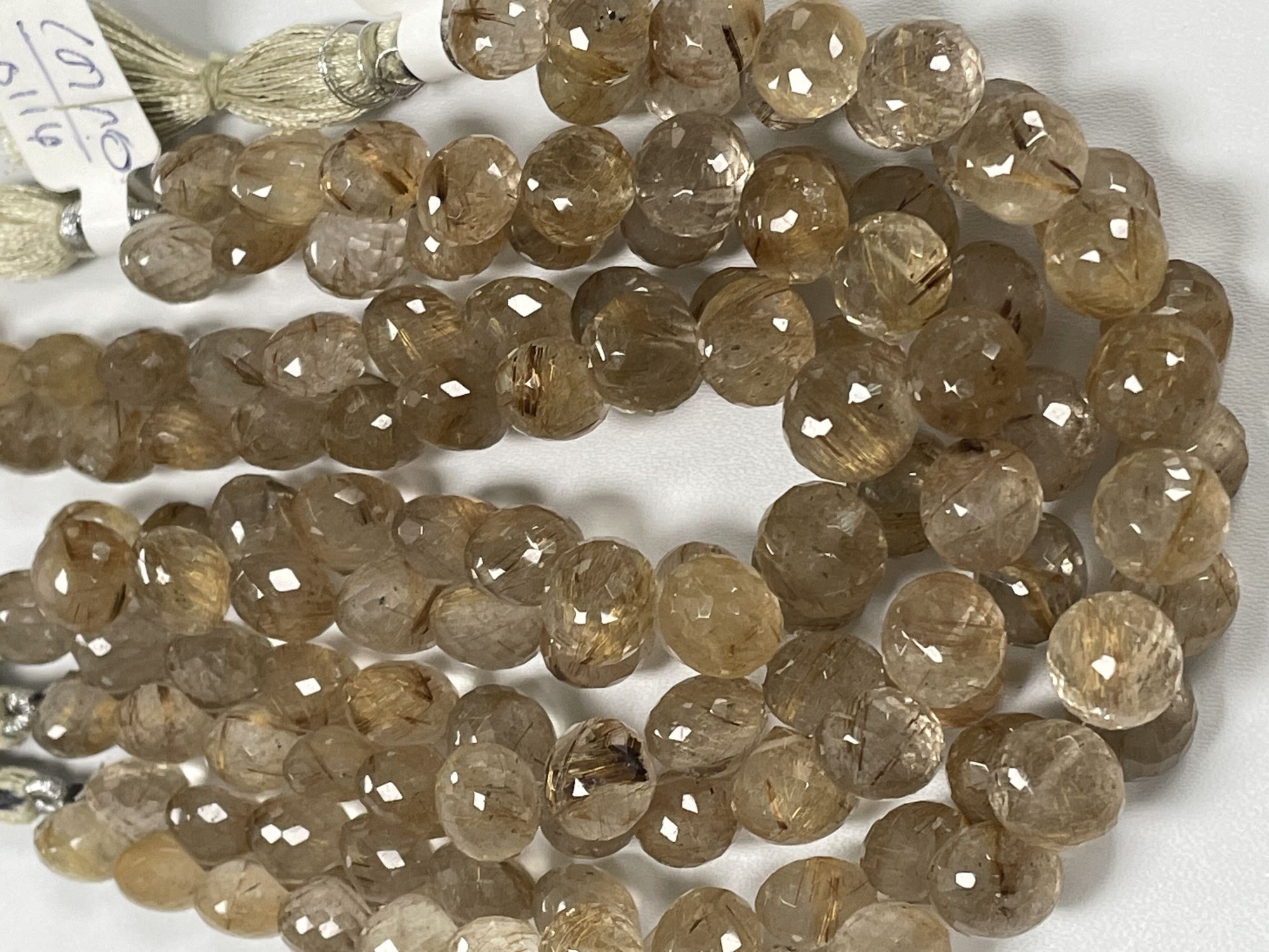 Golden Rutilated Quartz Onion Faceted