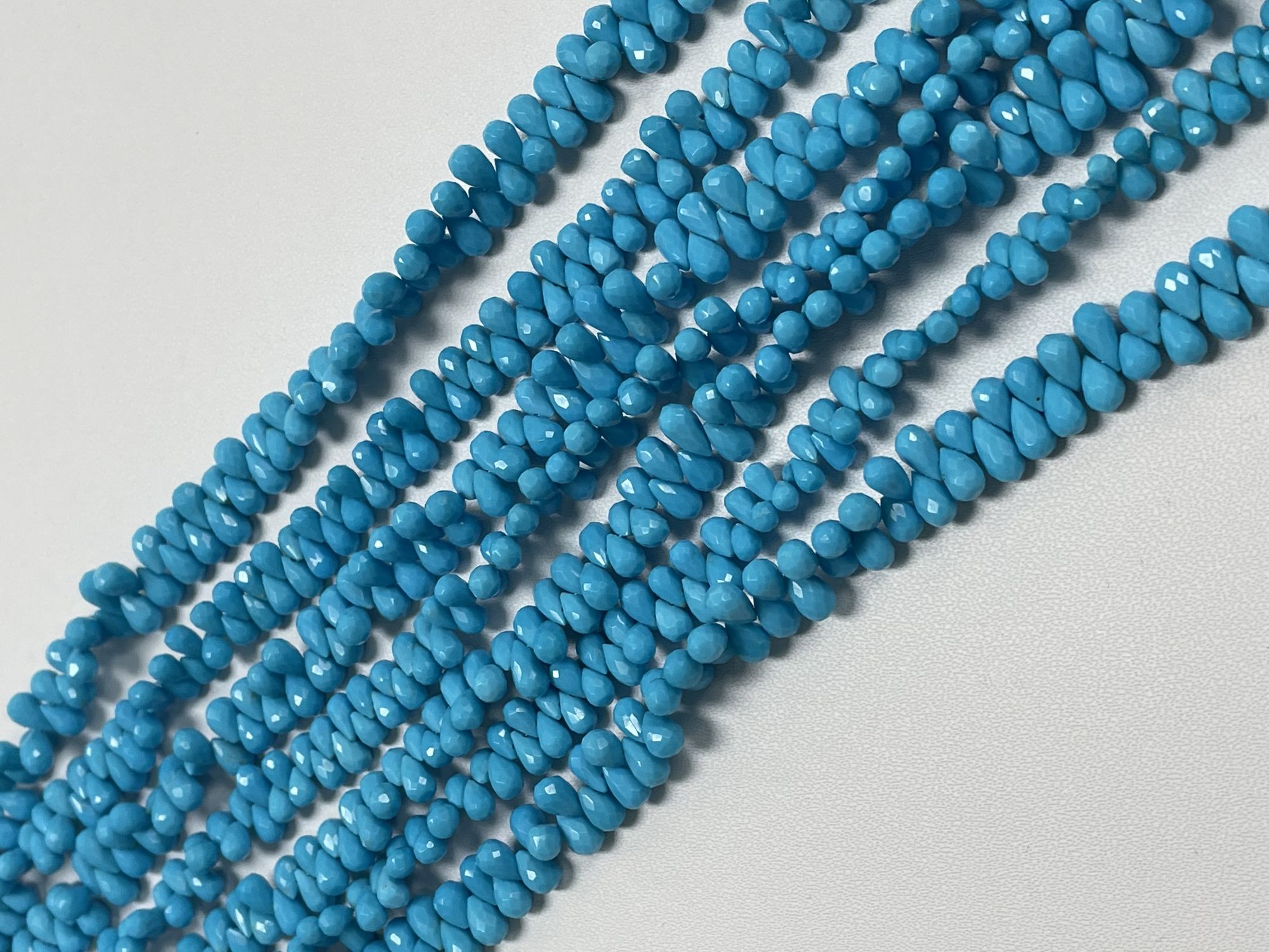 Turquoise Drop Faceted