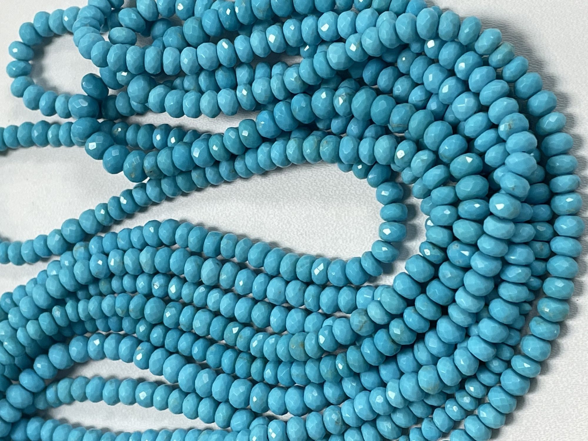 Turquoise Rondelle Faceted