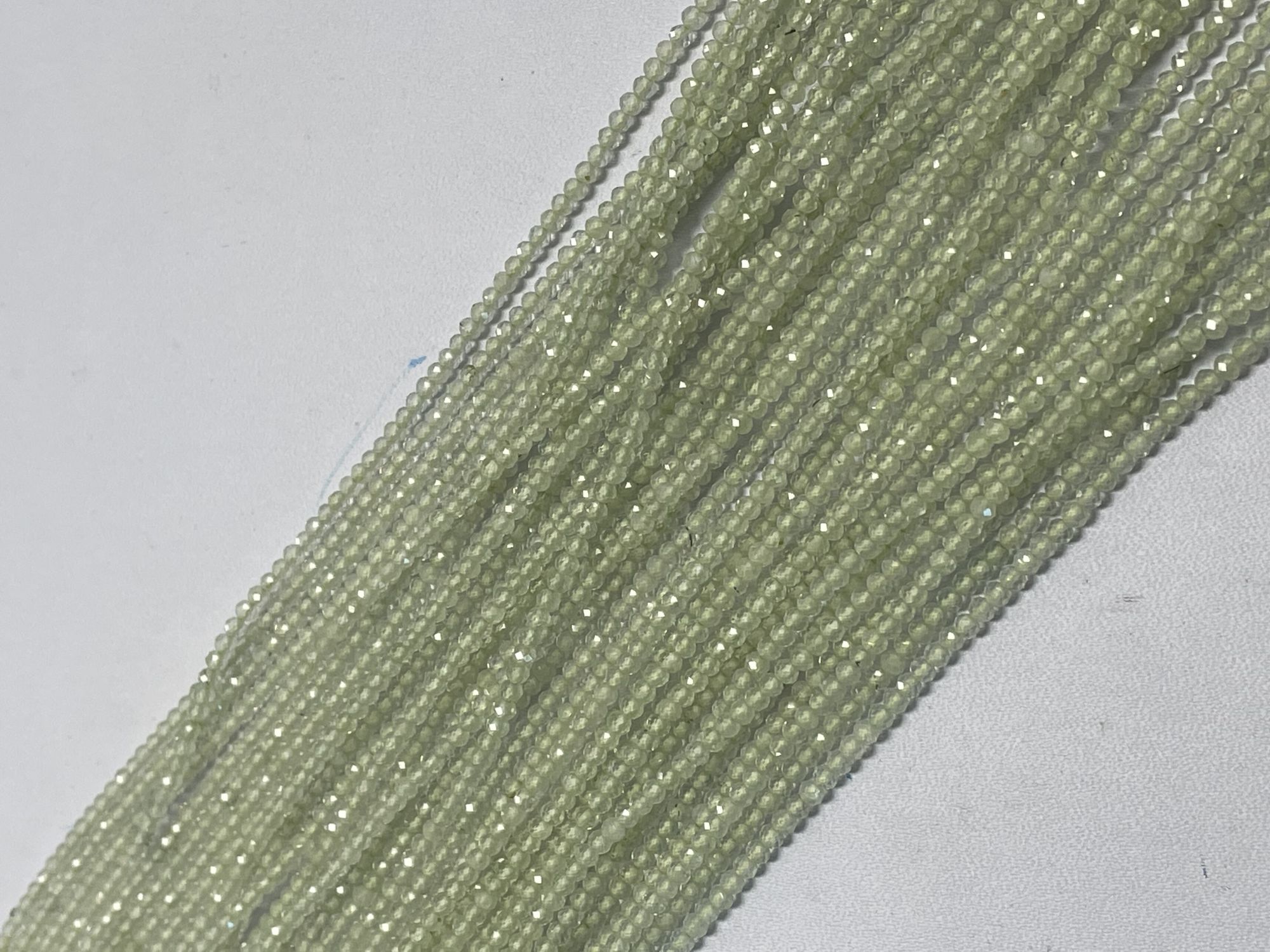 Prehnite Rondelle Faceted