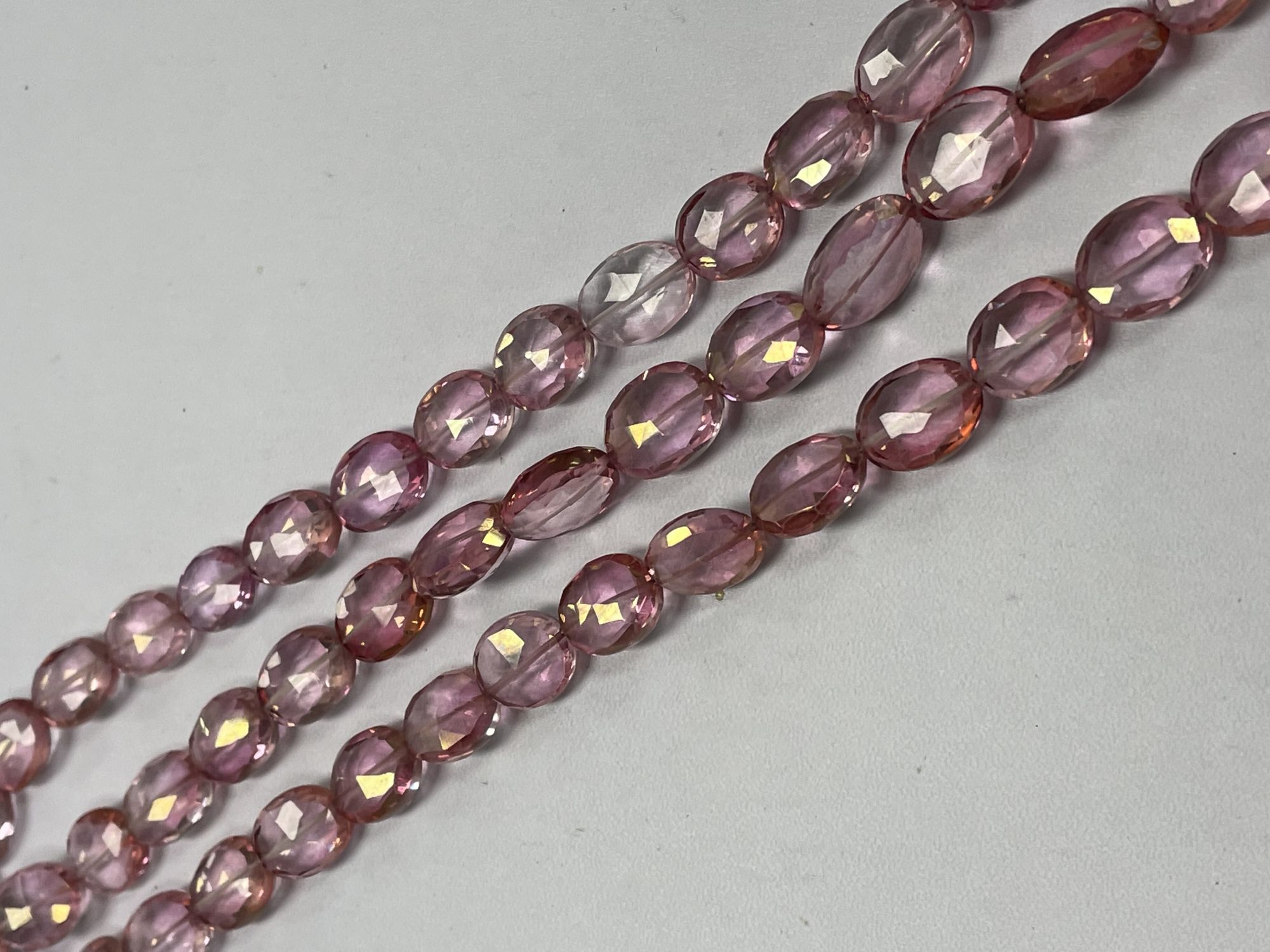 Pink Mystic Quartz Oval Faceted