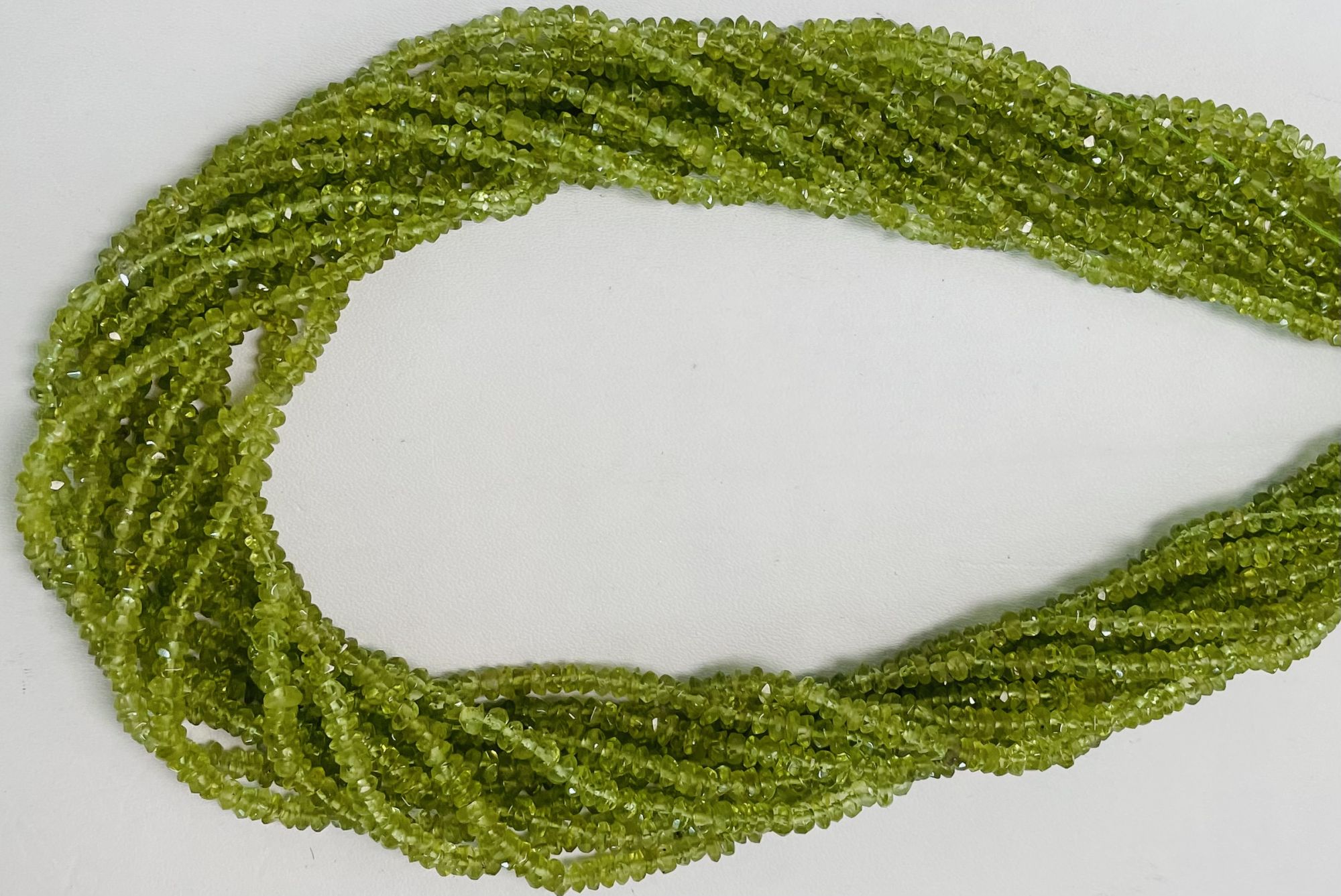 Peridot Rondelle Faceted