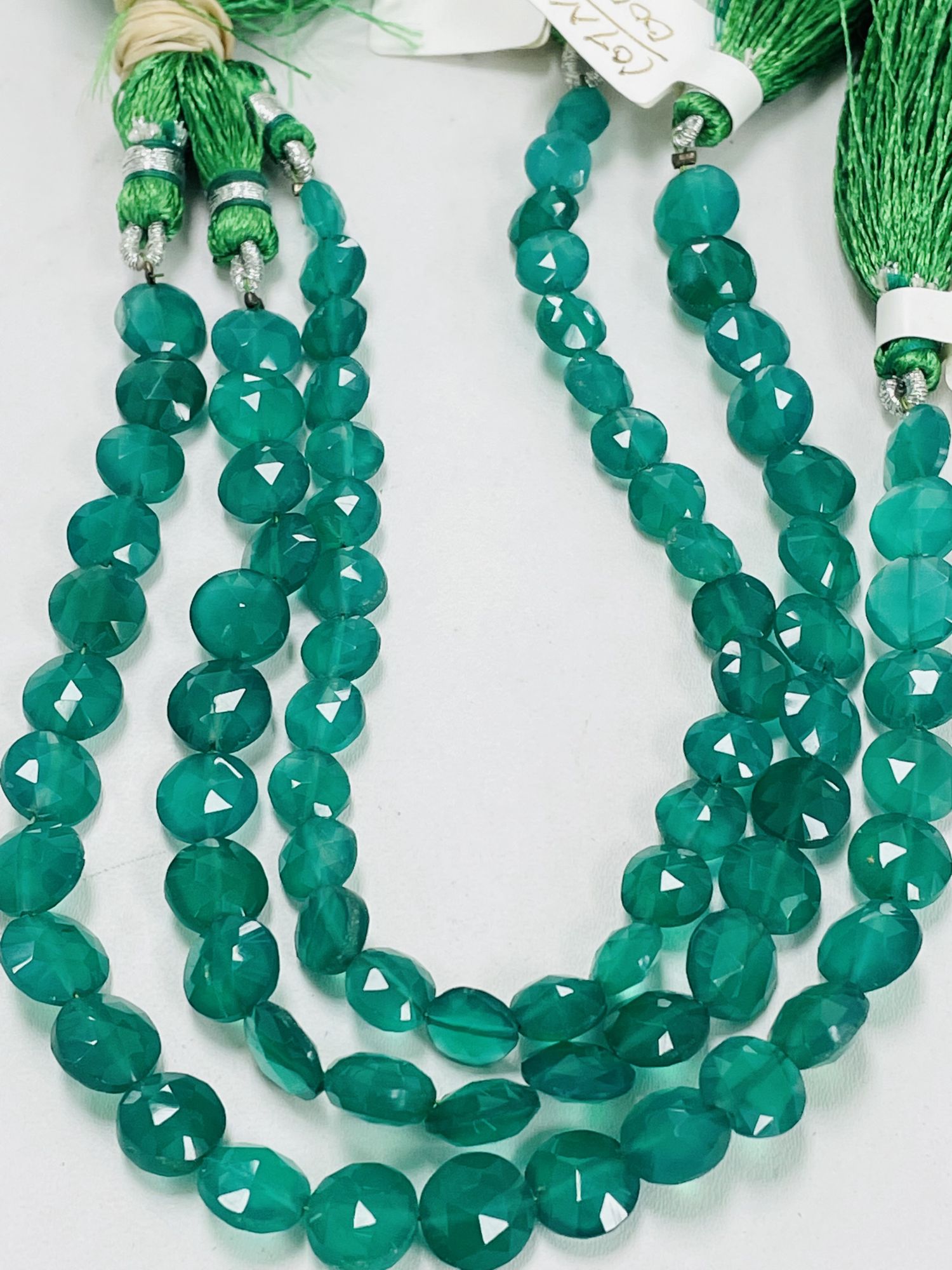 Green Onyx Coin Faceted