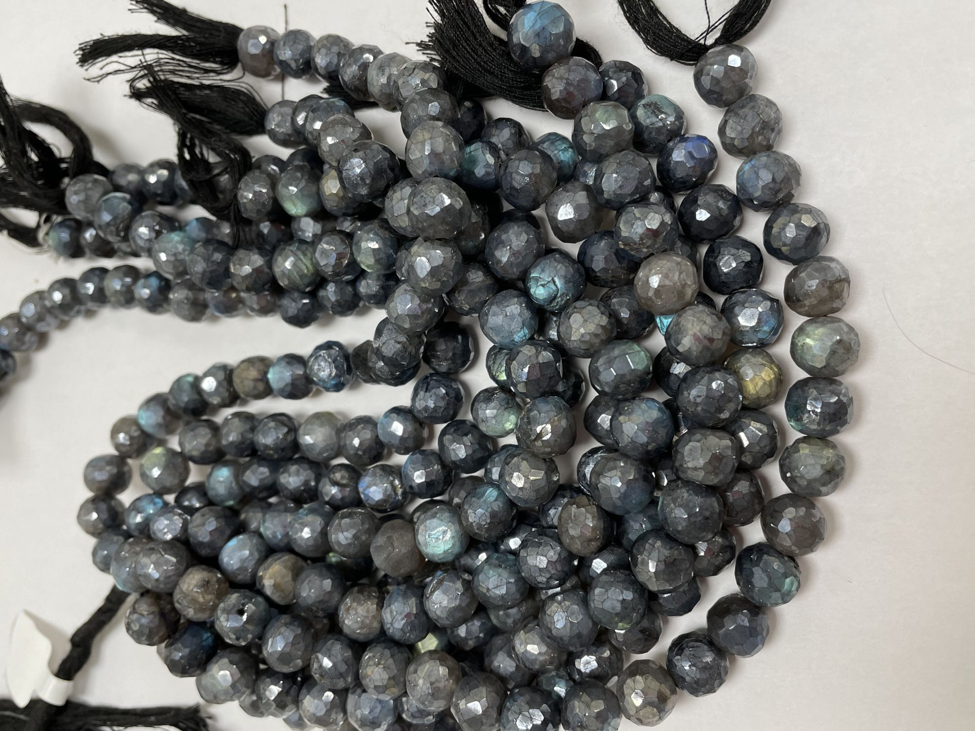 Coated Labradorite Round Faceted