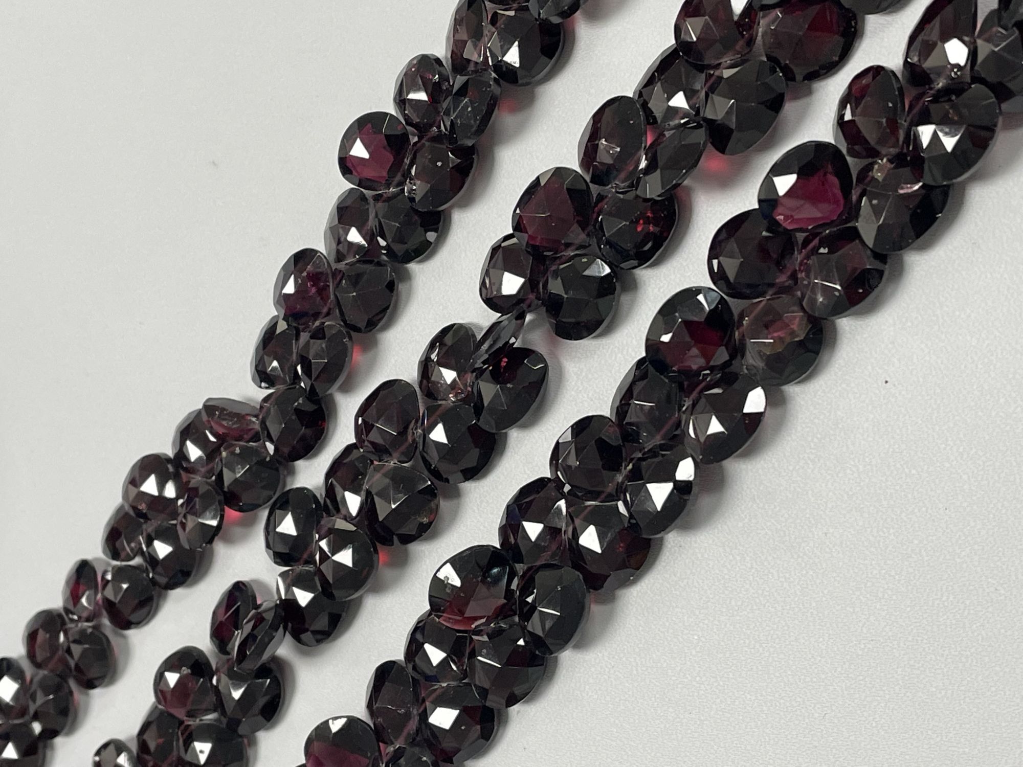Red Garnet Heart Faceted
