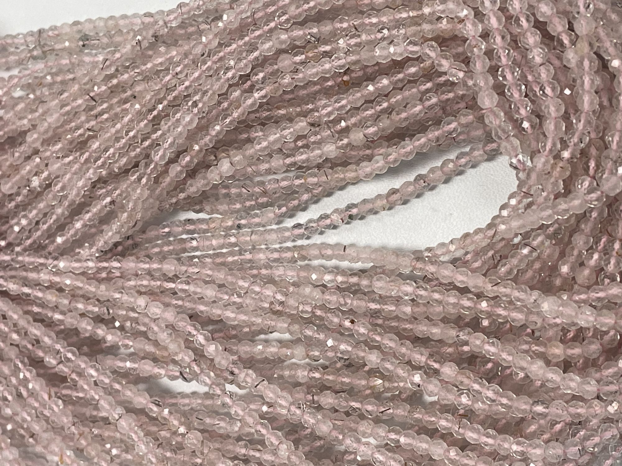 Rose Quartz Rondelle Faceted