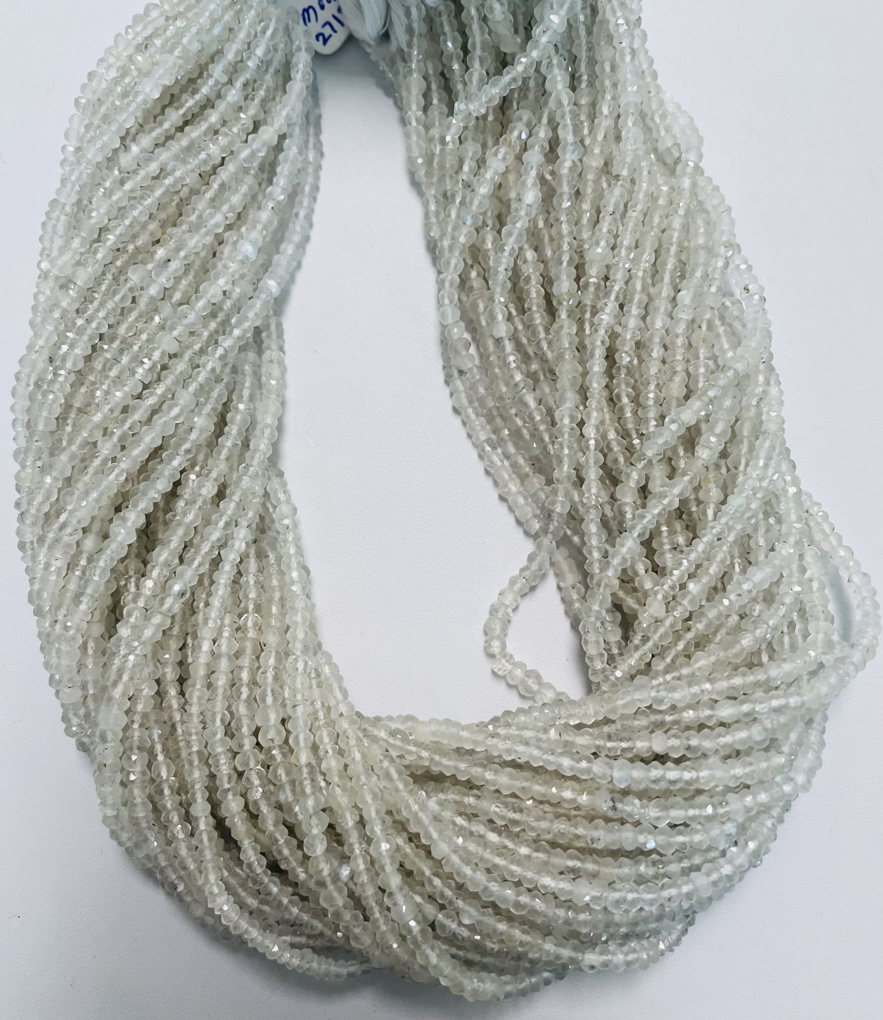 Moonstone Rondelle Faceted Ceylone