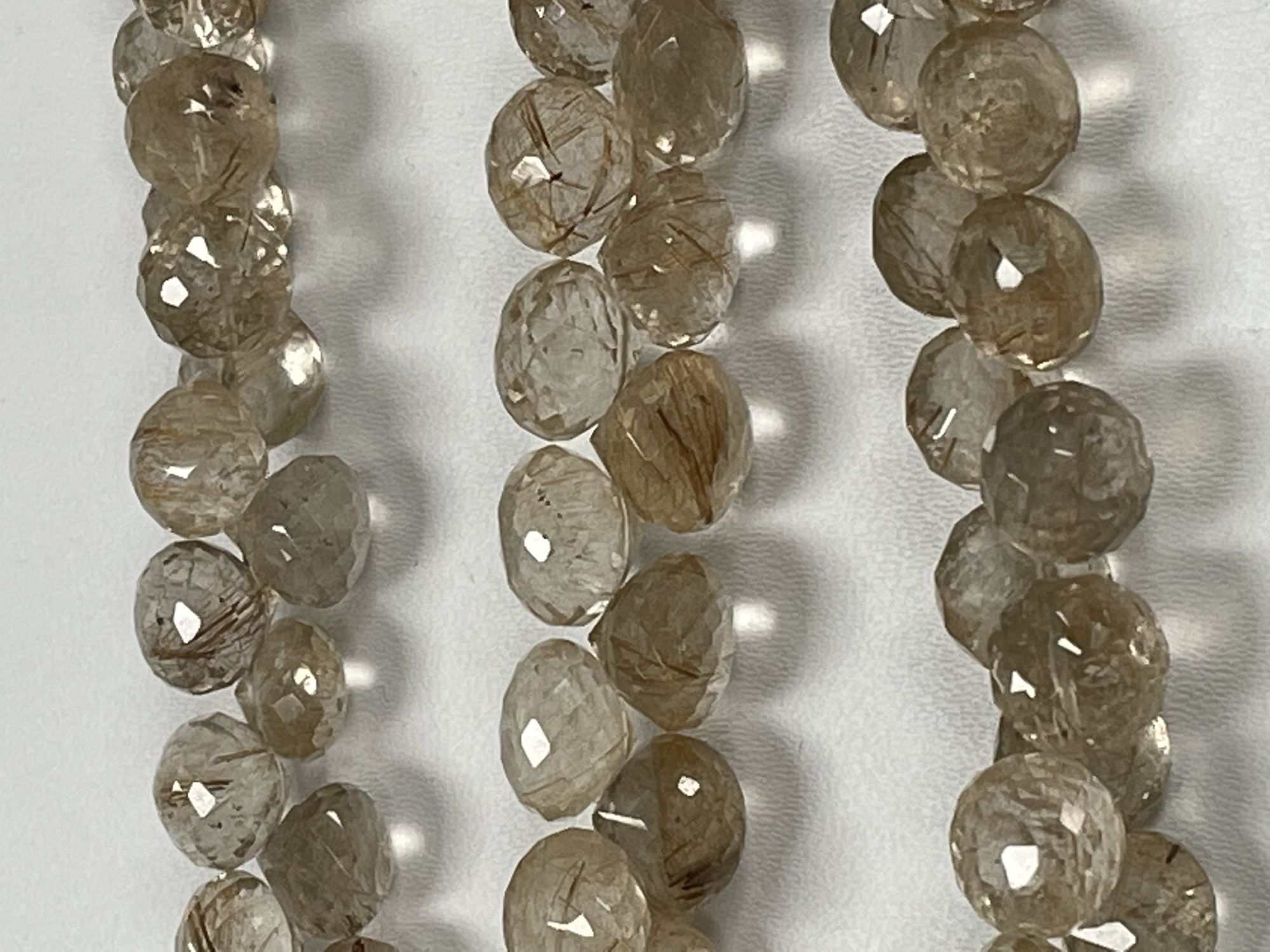 Golden Rutilated Quartz Onion Faceted