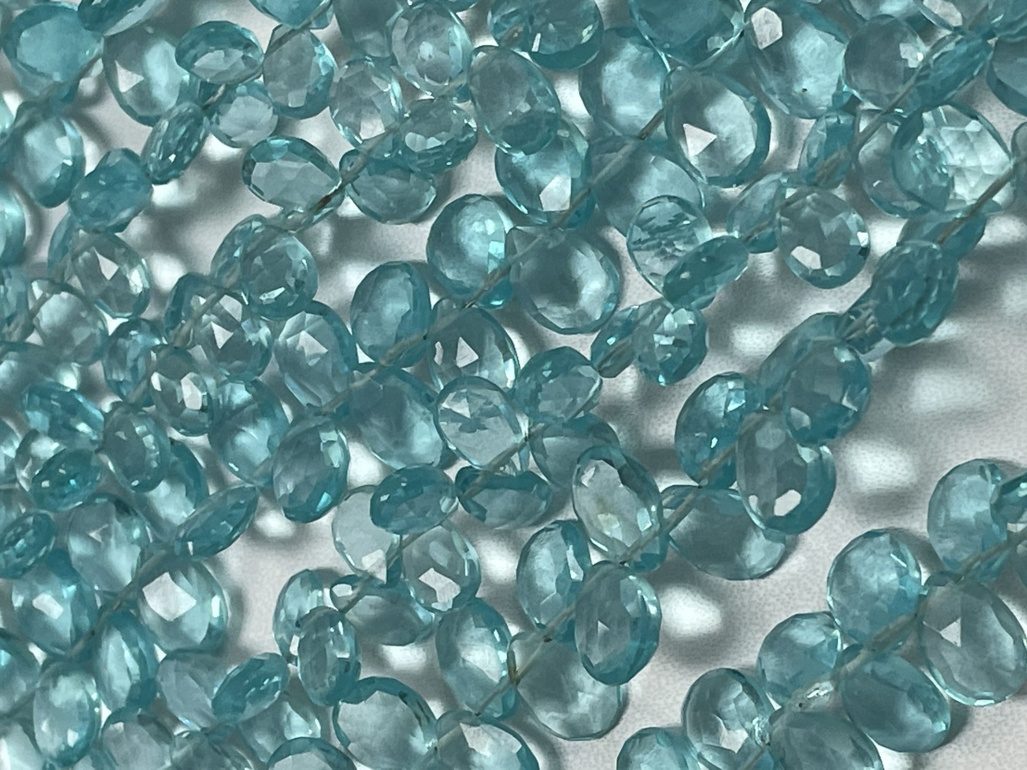 Sky Blue Hydro Quartz Pear Faceted