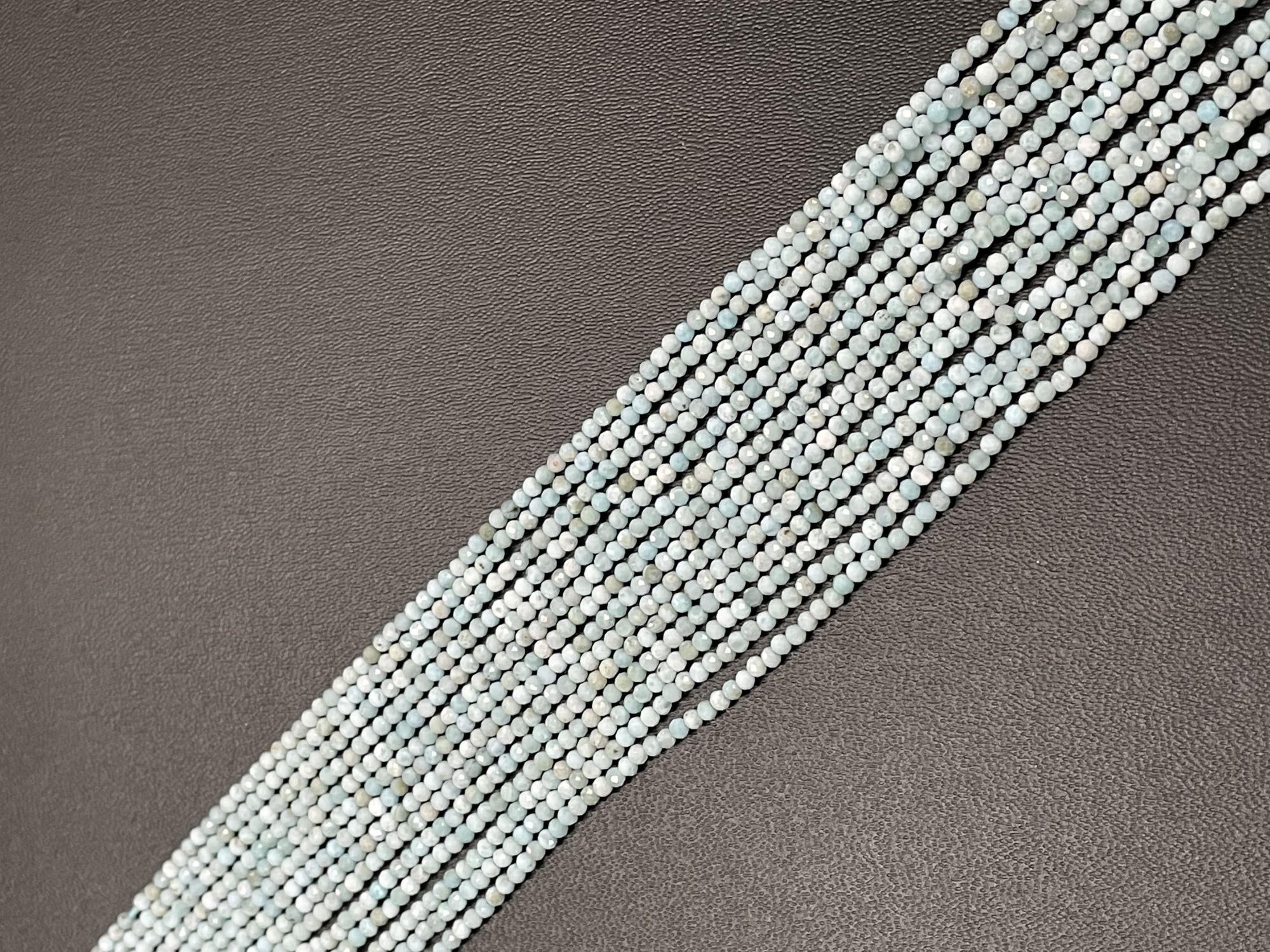 Larimar Rondelle Faceted