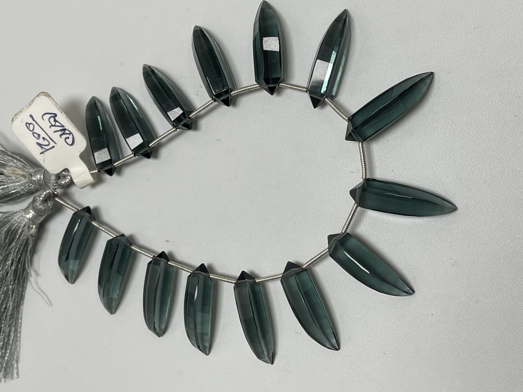 Grey Hydro Quartz Okra Faceted