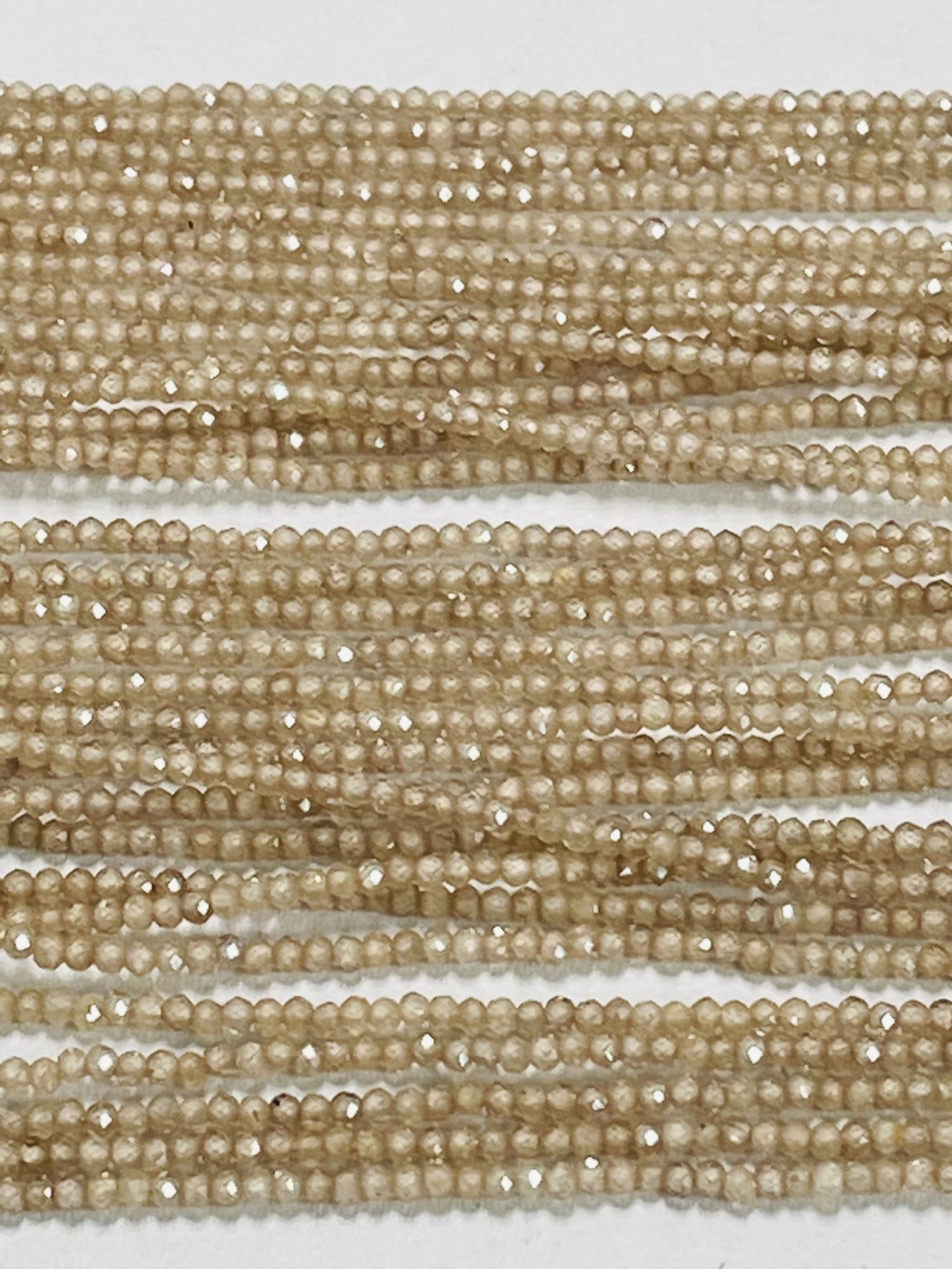 Tan Zircon Rondelle Faceted