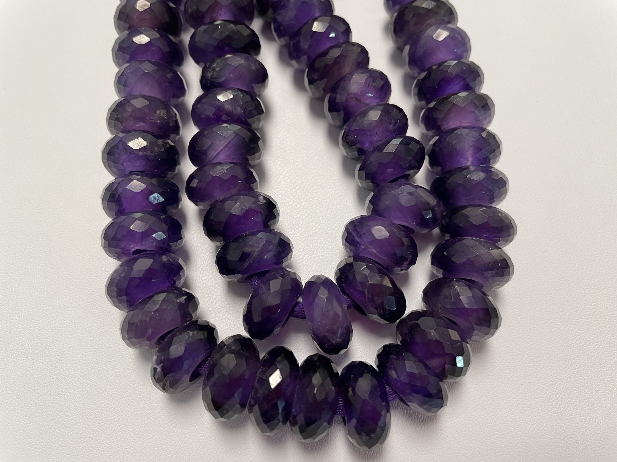 Purple Amethyst Rondelle Faceted