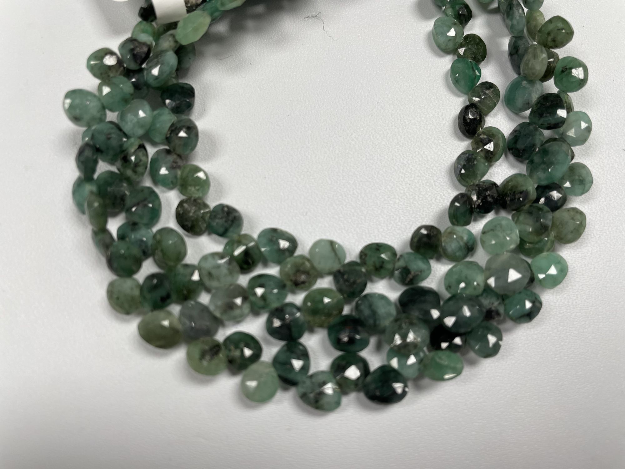 Brazilian Emerald Hearts Faceted