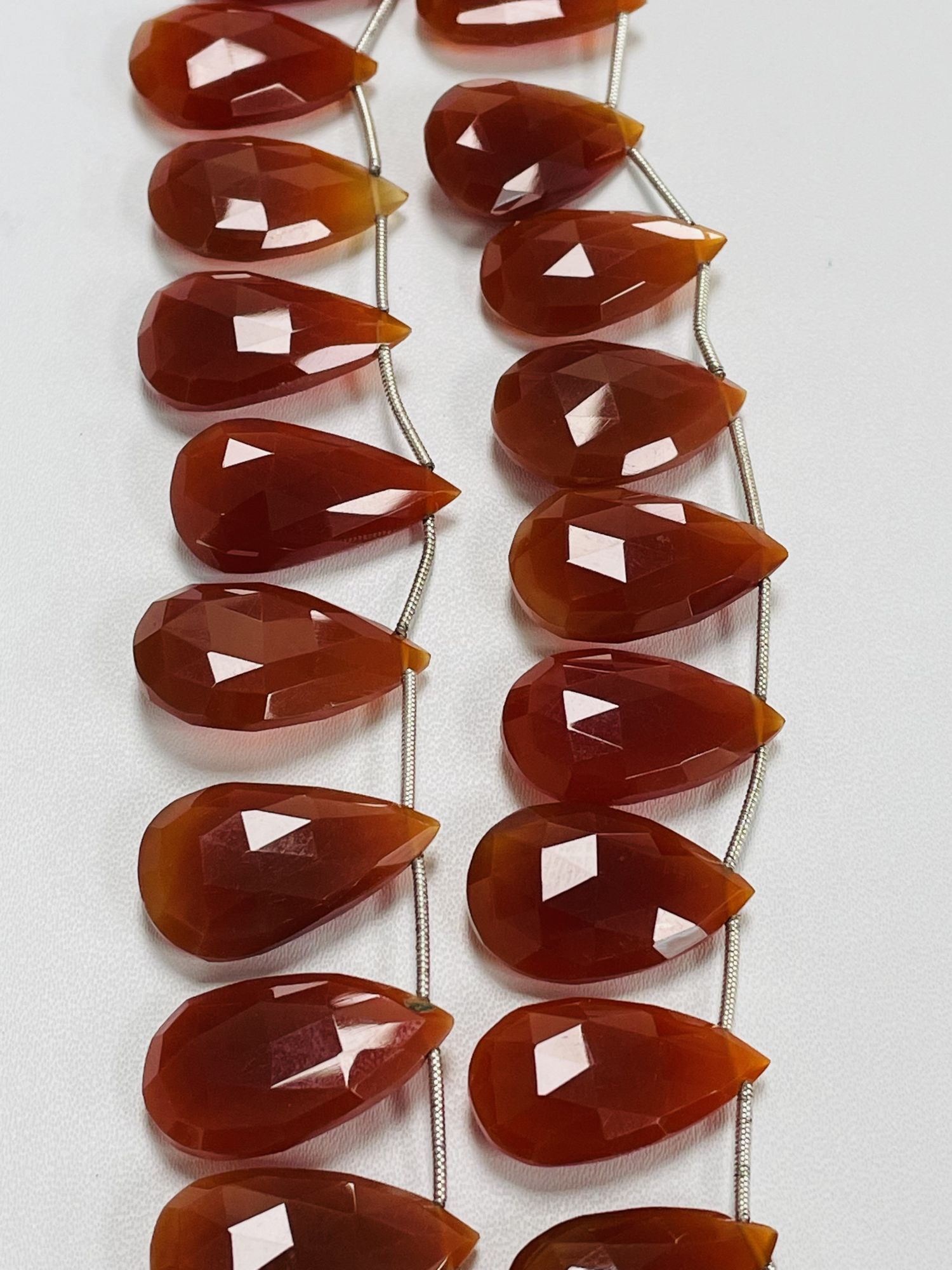 Carnelian Pear Faceted
