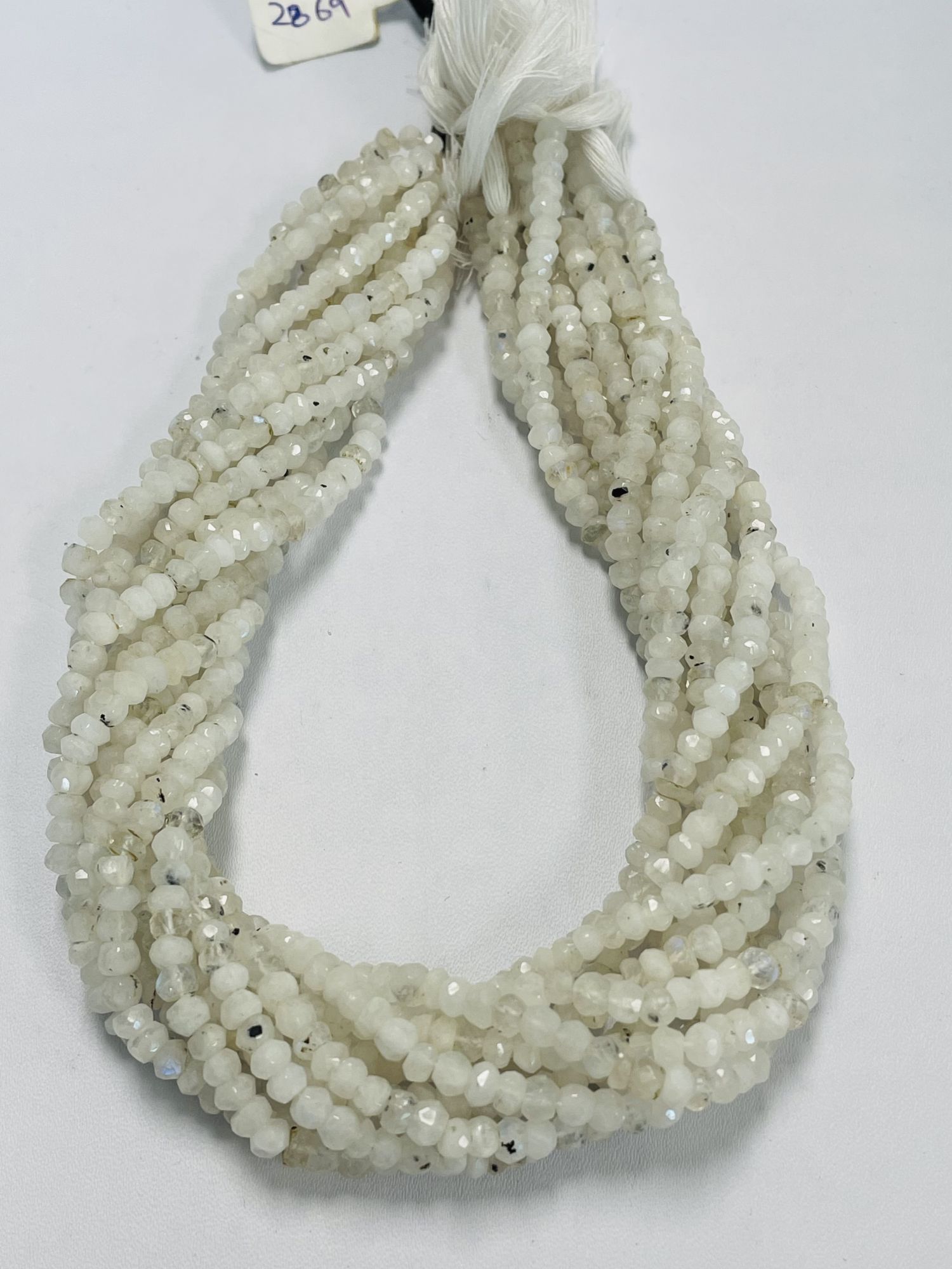 Rainbow Moonstone Rondelle Faceted