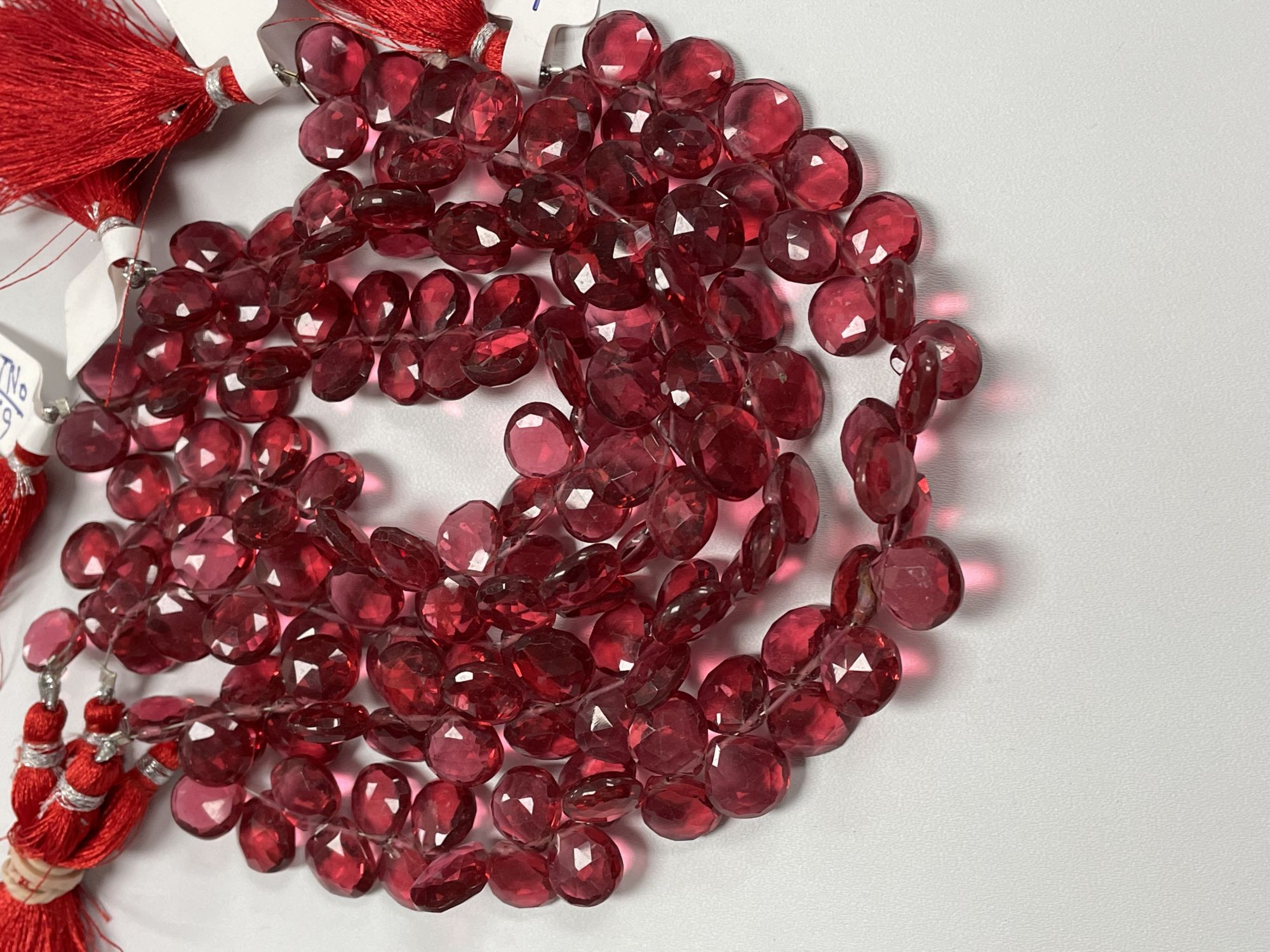 Rubilite Hydro Quartz Heart Faceted