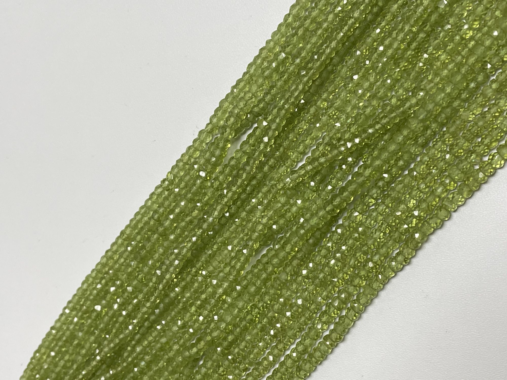 Peridot Rondelle Faceted