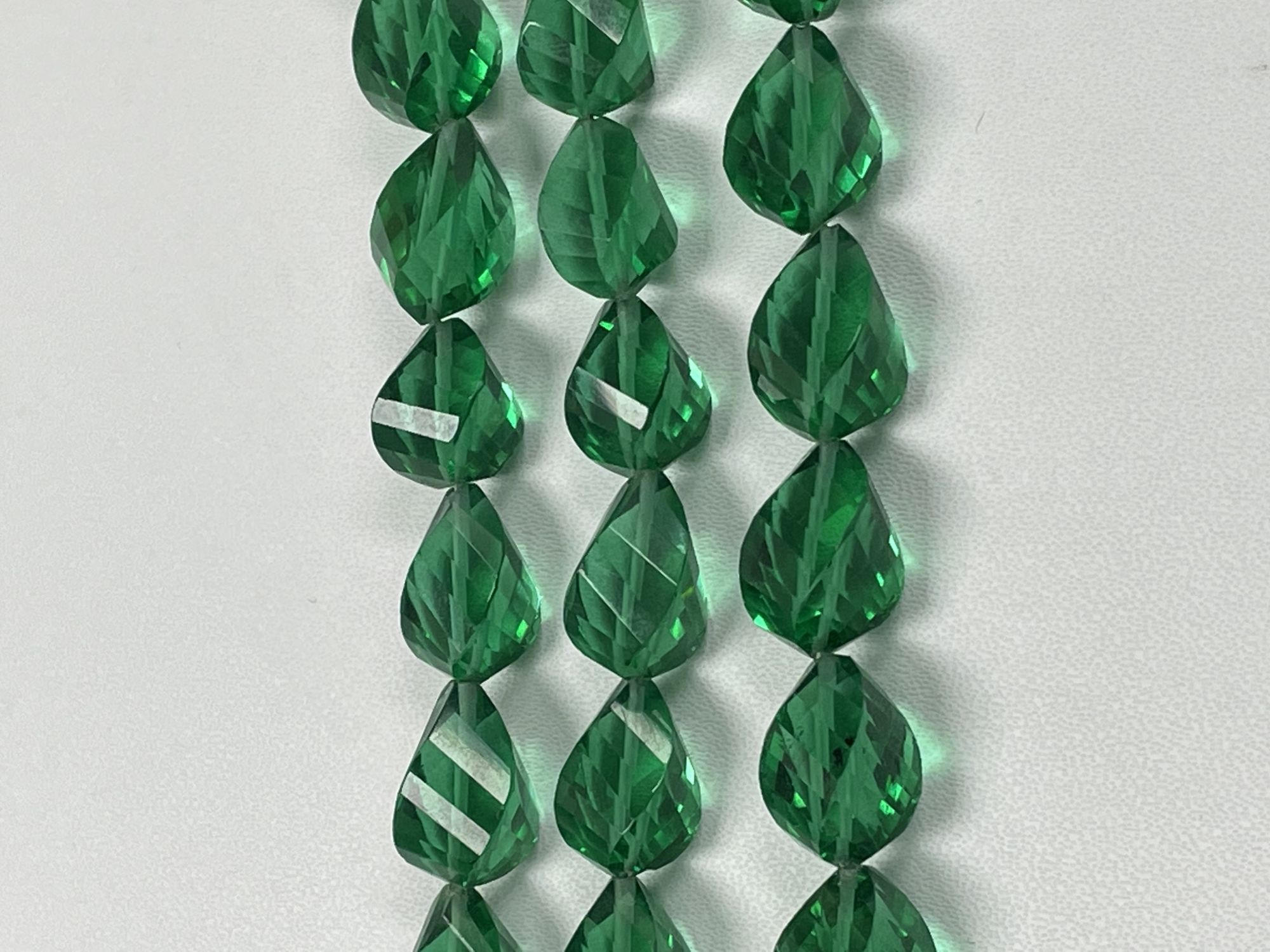 Green Hydro Quartz Twisted Drop