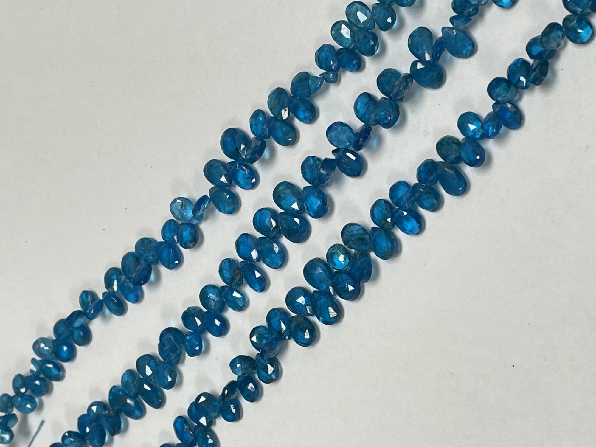 Blue Apatite Pear Faceted