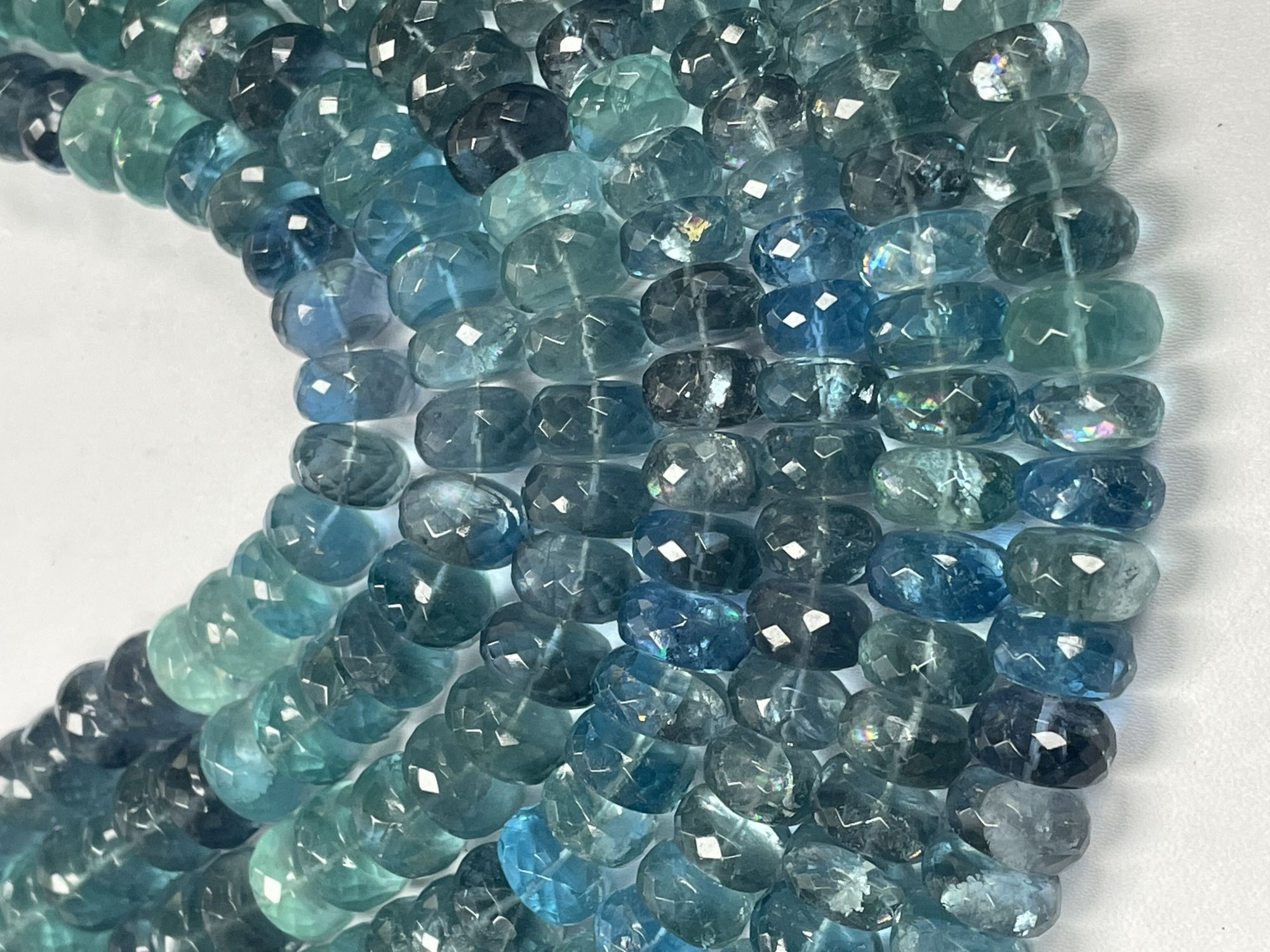 Fluorite Rondelle Faceted