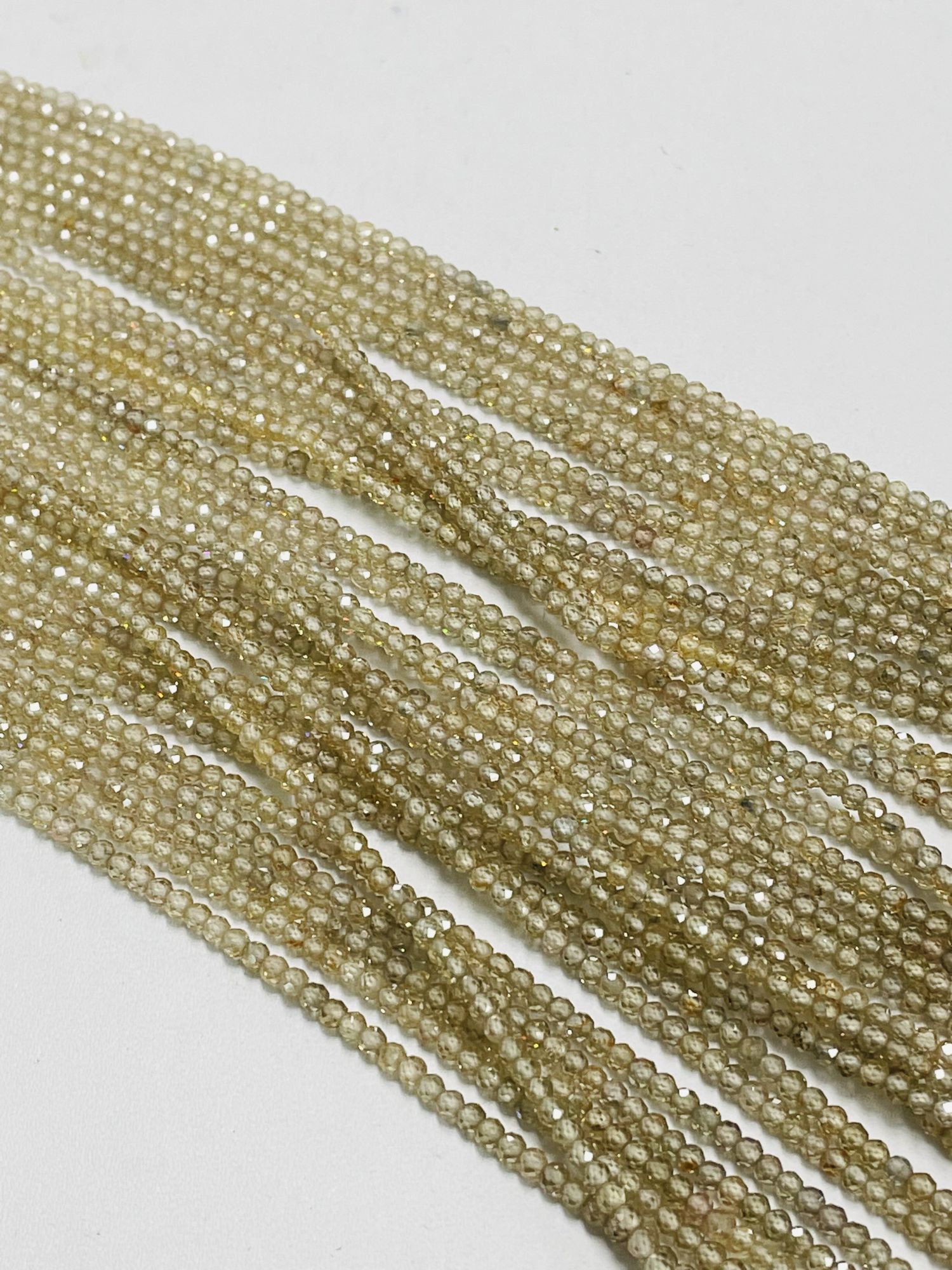 Champagne Zircon Rondelle Faceted