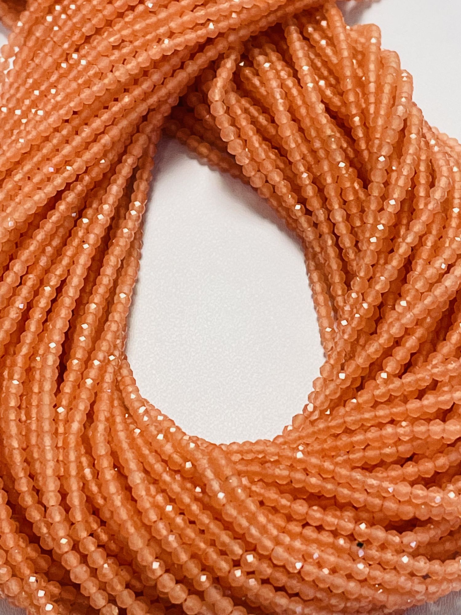 Orange Onyx Rondelle Faceted