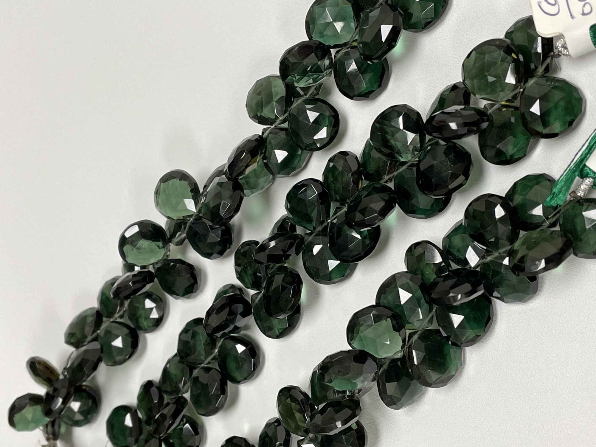 green Hydro Quartz Heart Faceted