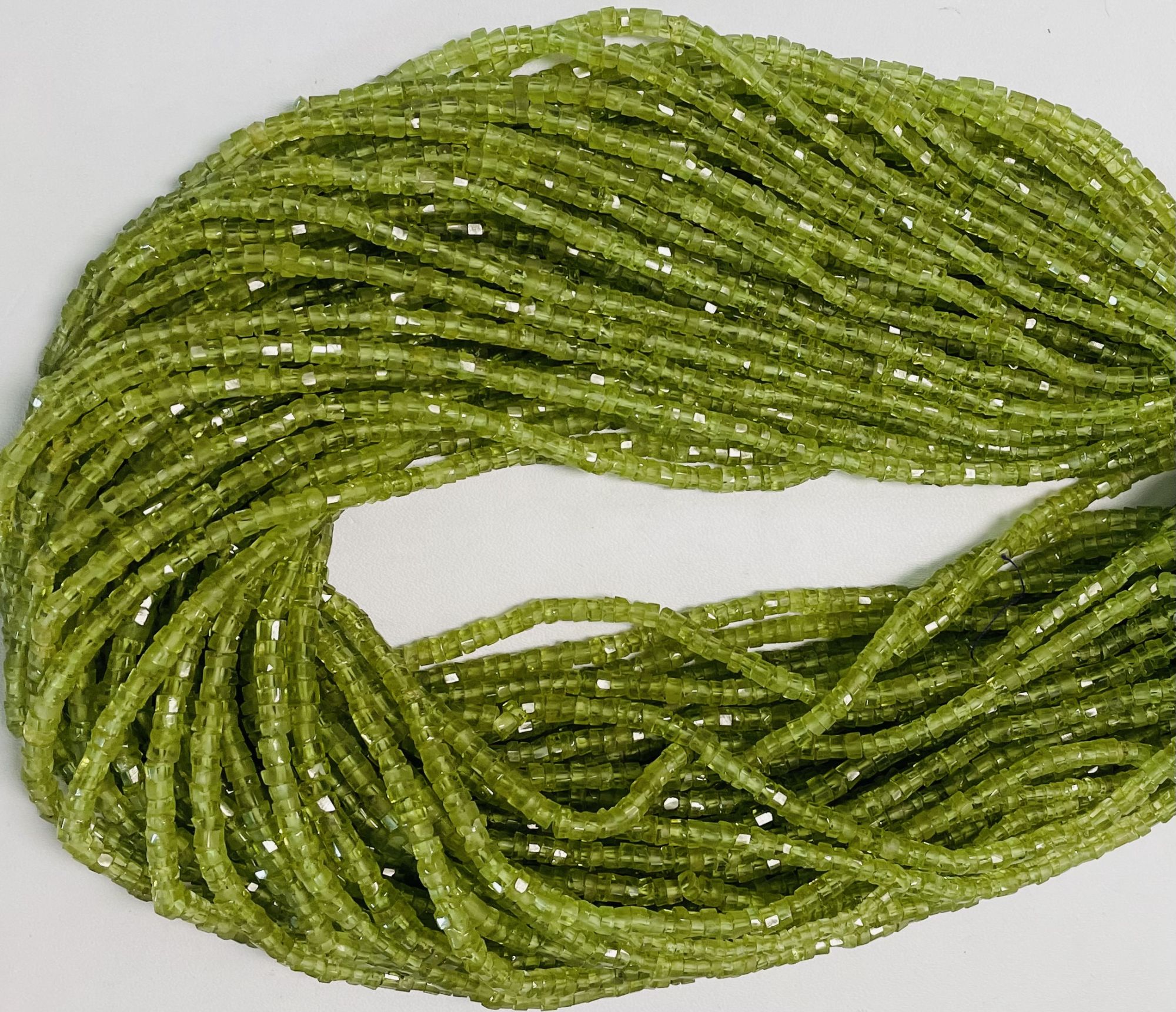 Peridot Rondelle Faceted