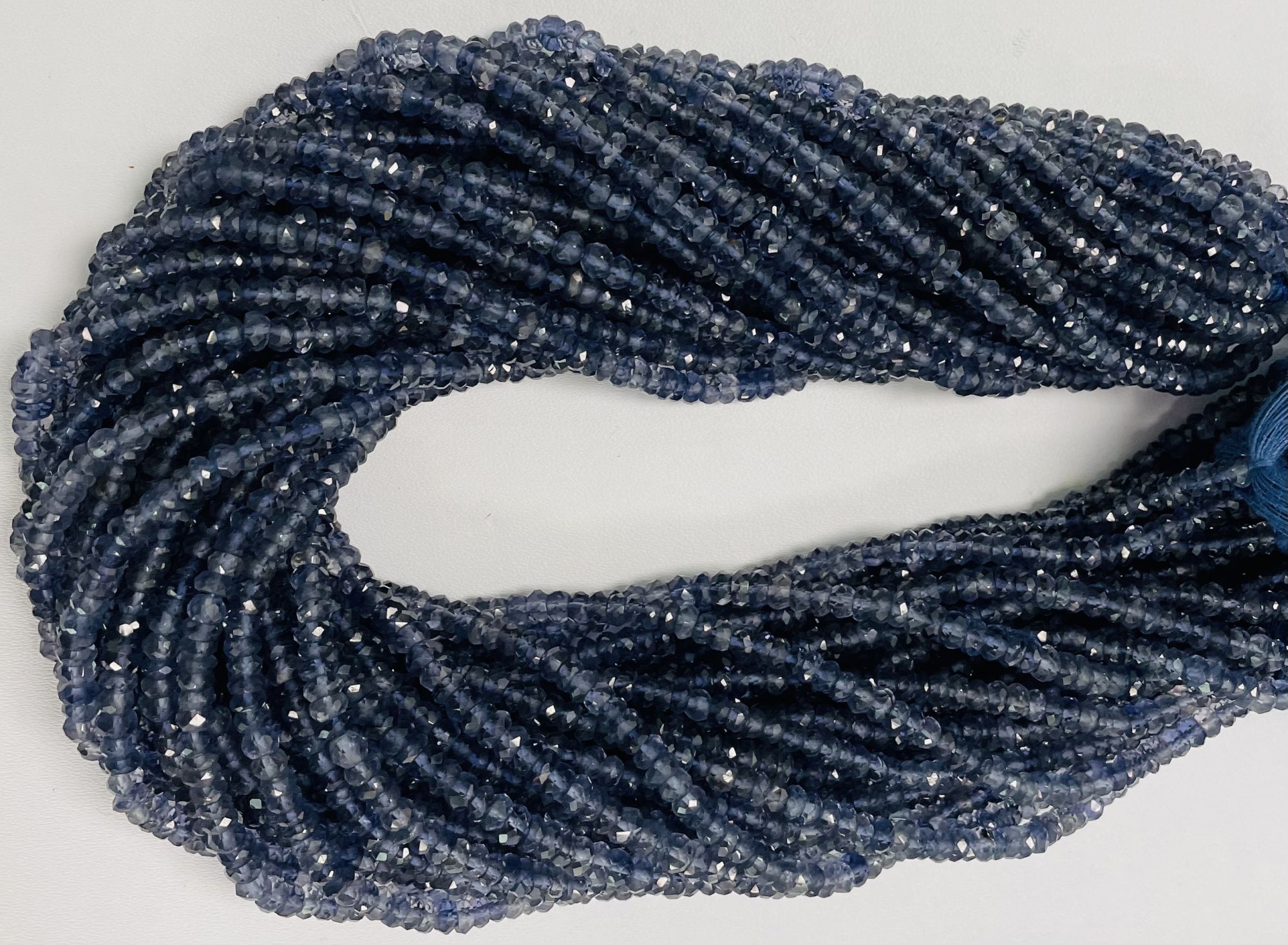Iolite Rondelle Faceted