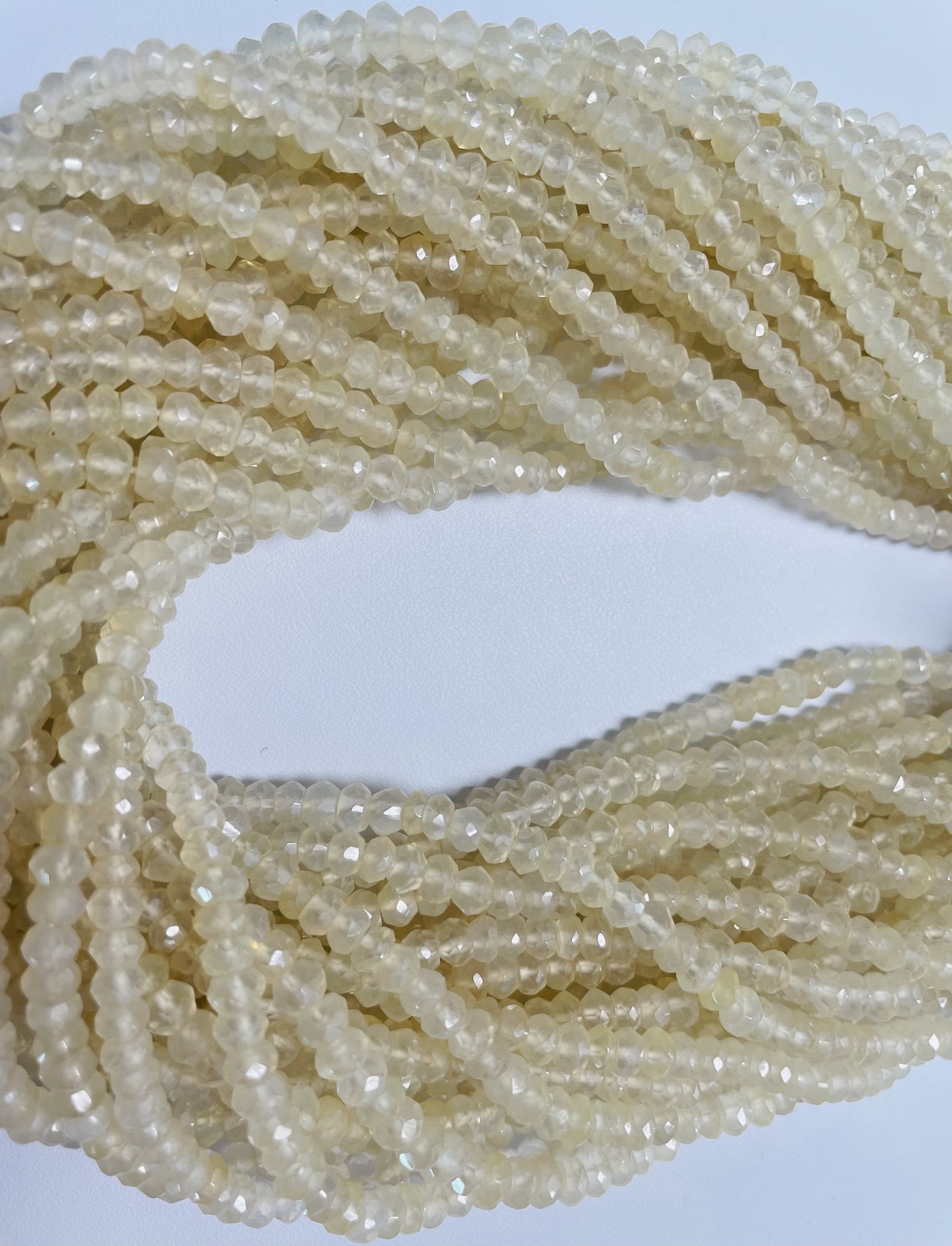 Coated Pearl Chalcedony Rondelle Faceted