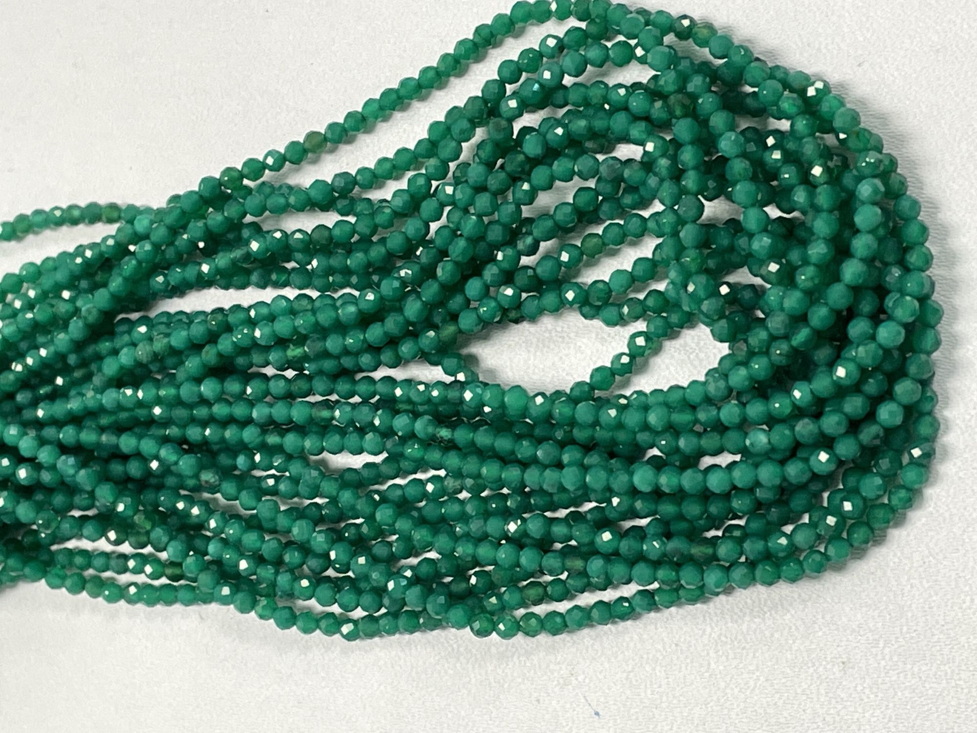 Green Onyx Rondelle Faceted