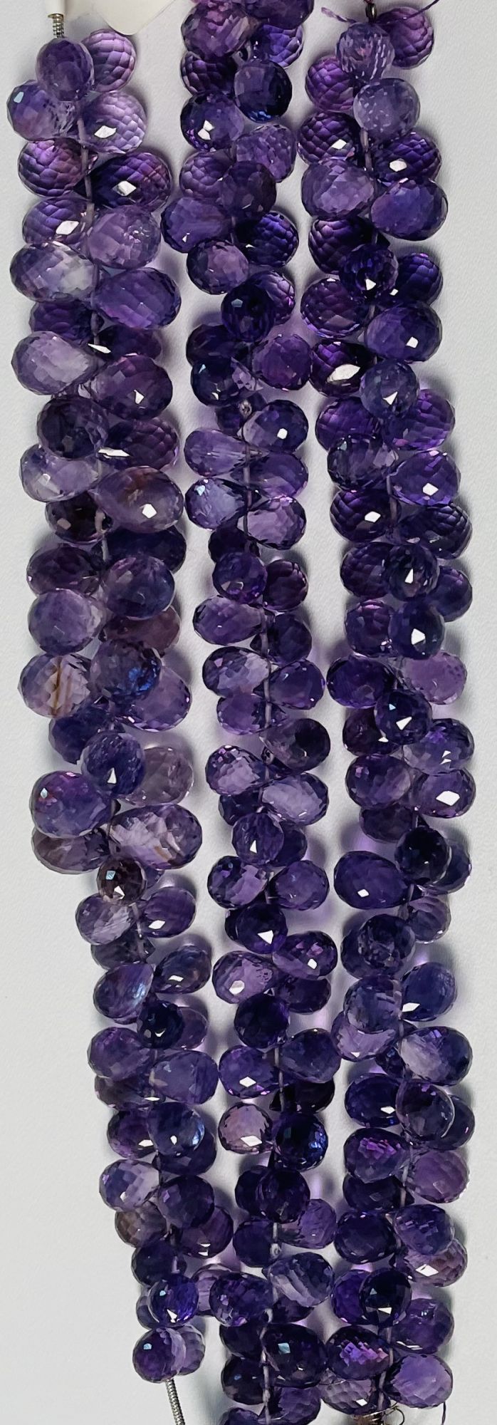 Purple Amethyst Drop Faceted