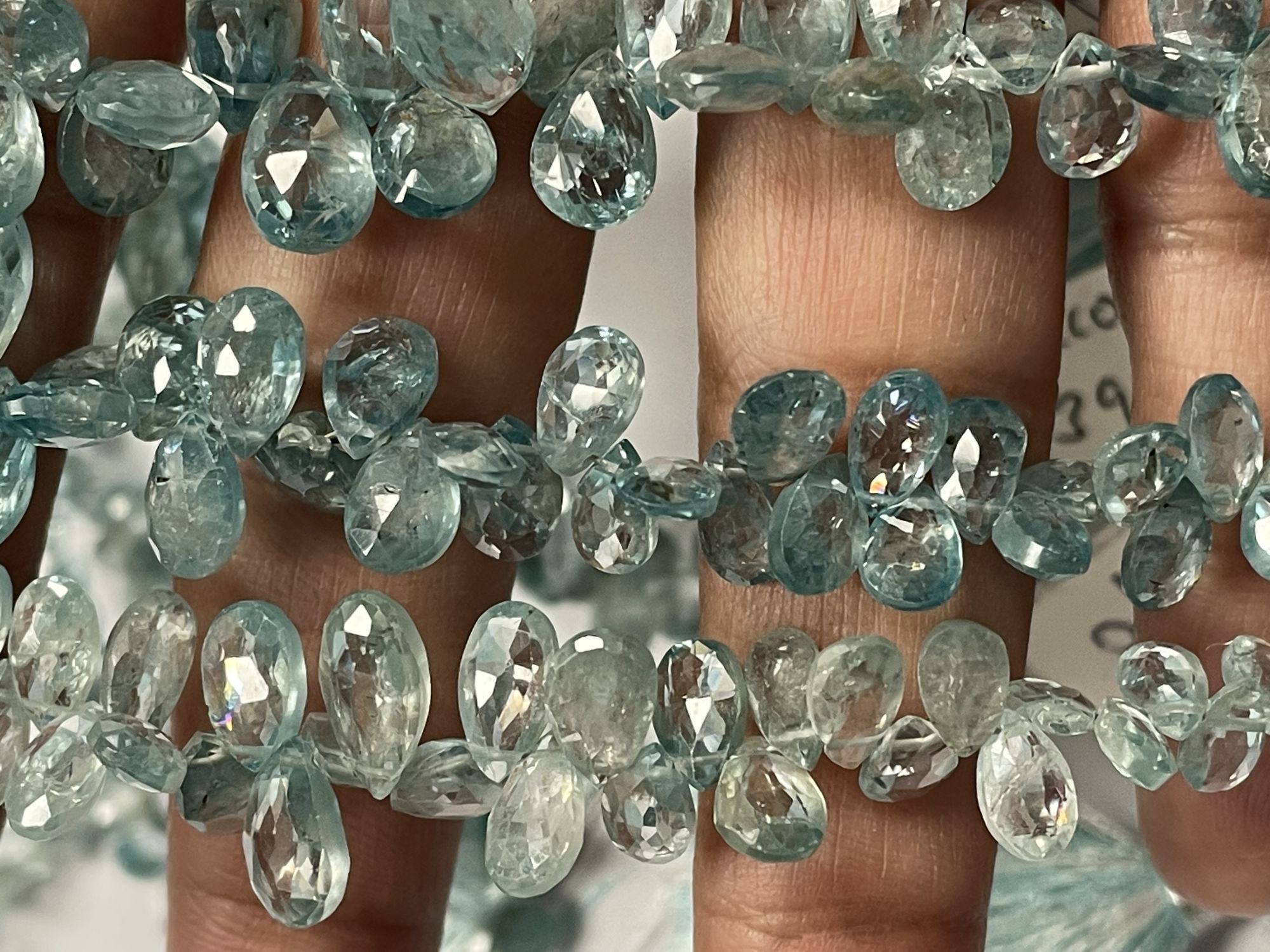 Blue Zircon Pear Faceted