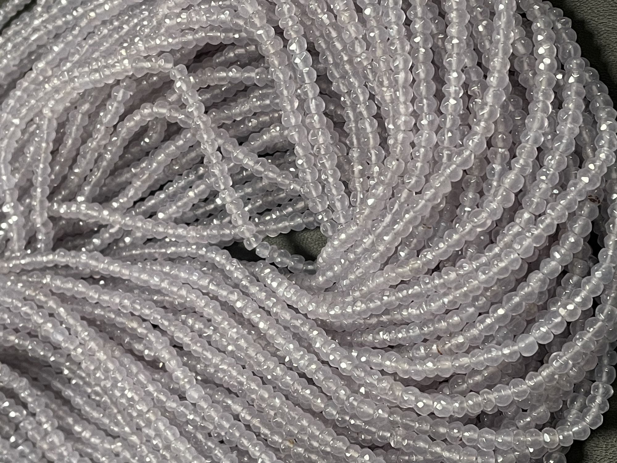 Lavender Chalcedony Rondelle Faceted