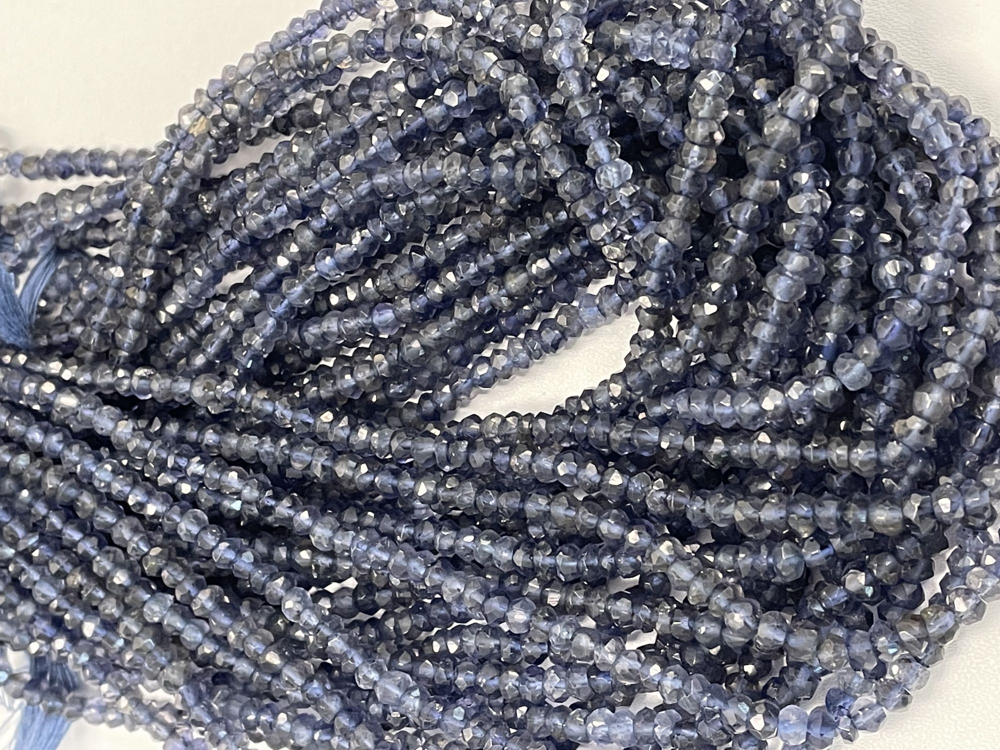 Iolite Rondelle Faceted