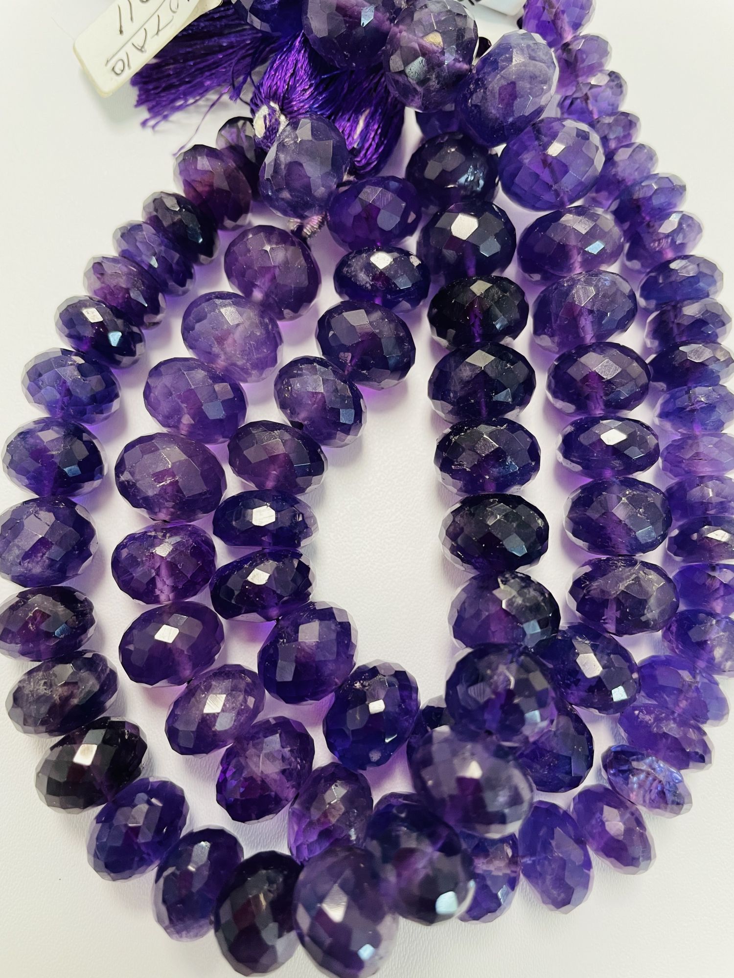 Purple Amethyst Rondelle Faceted