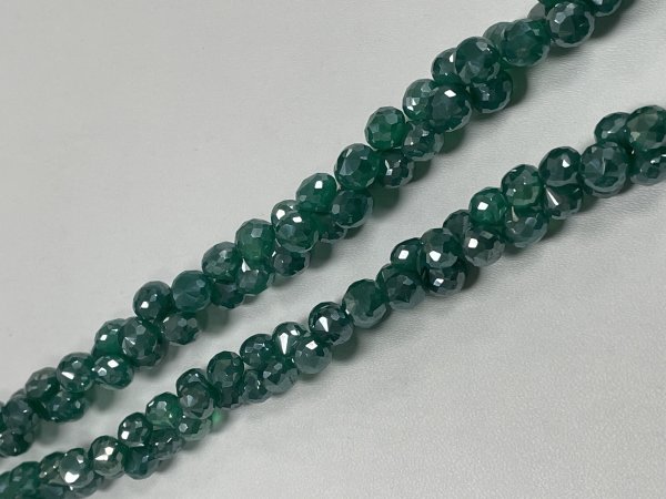 Coated Green Onyx Onion Faceted