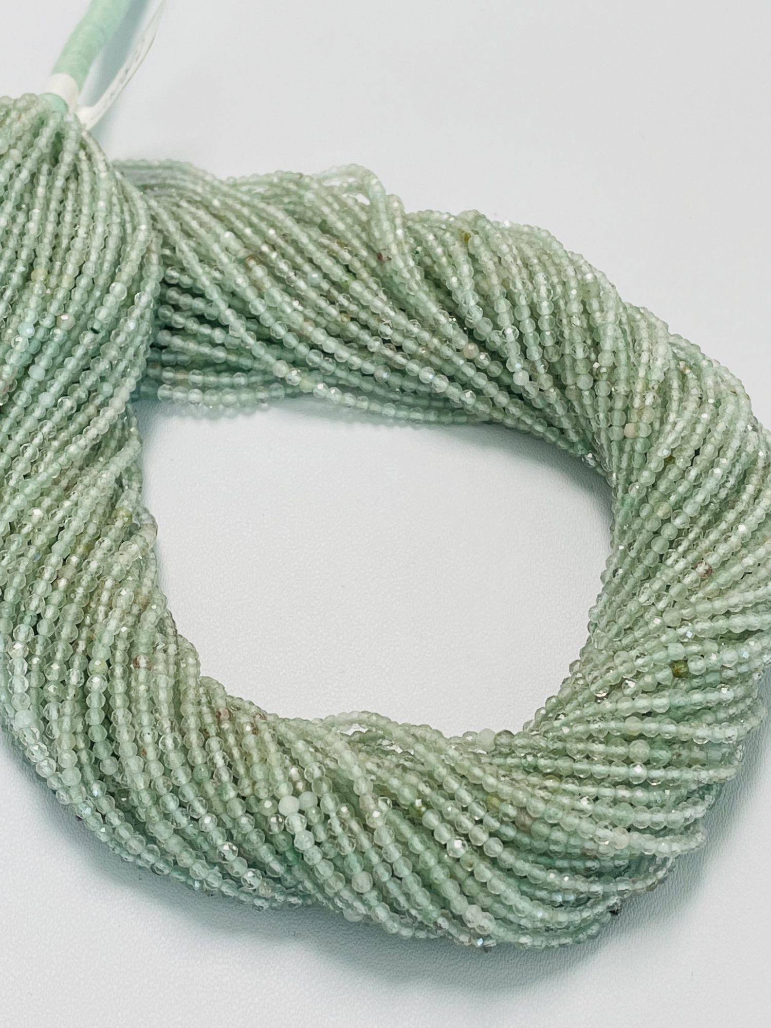 Prehnite Rondelle Faceted