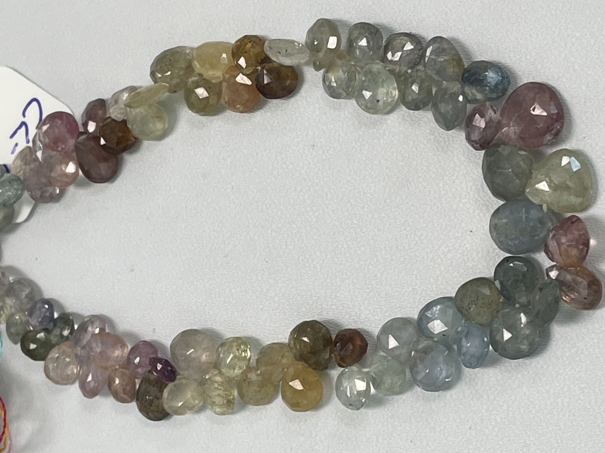 Multi Color Sapphire Heart Faceted