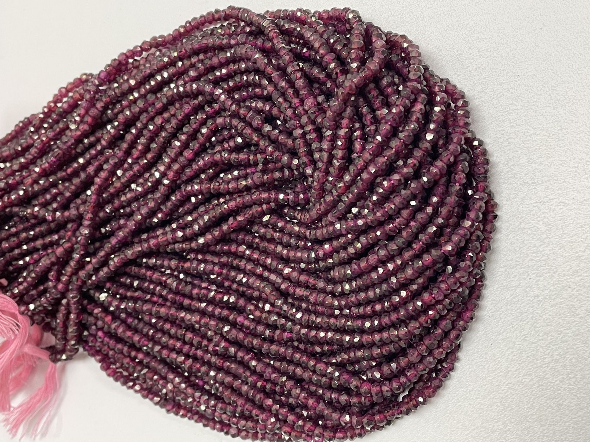 Rhodolite Garnet Rondelle Faceted