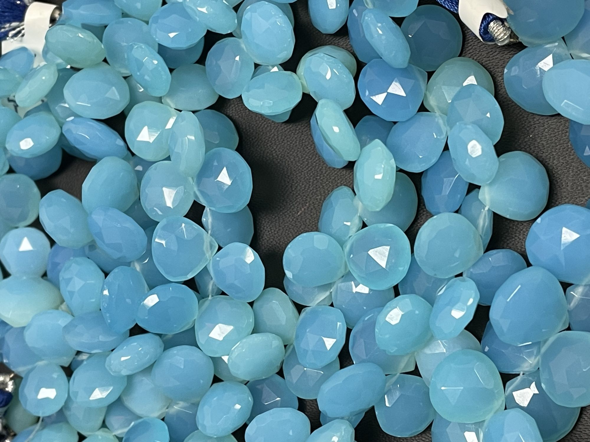 Blue Chalcedony Heart Faceted