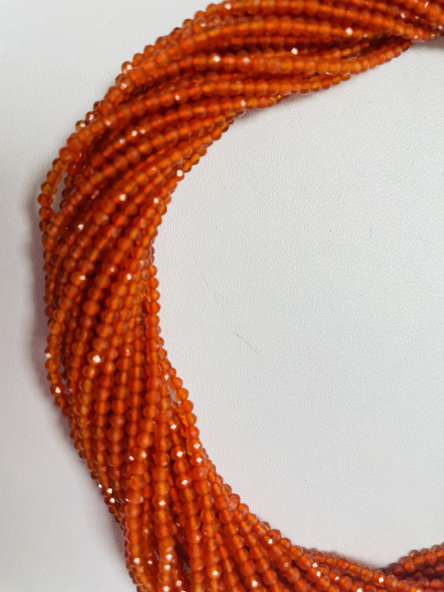 Carnelian Rondelle Faceted