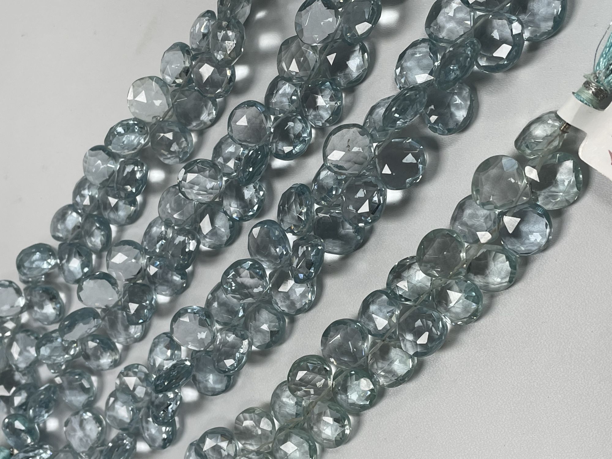 Aquamarine Hydro Quartz Heart Faceted