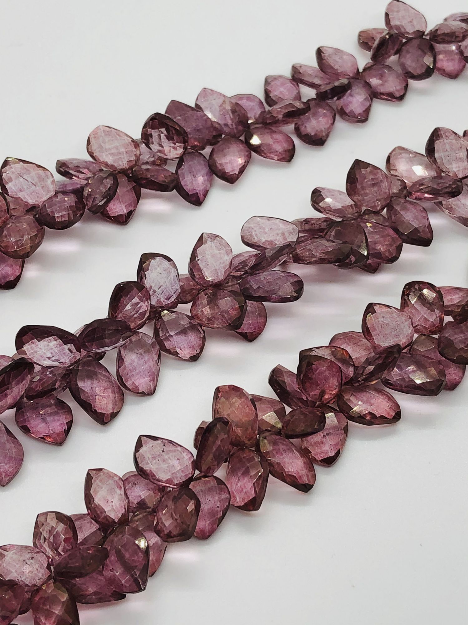 Pink Mystic Quartz Leaf Shape Faceted