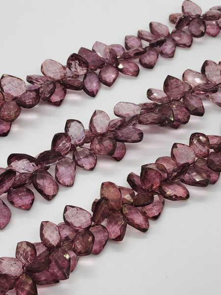 Pink Mystic Quartz Leaf Shape Faceted