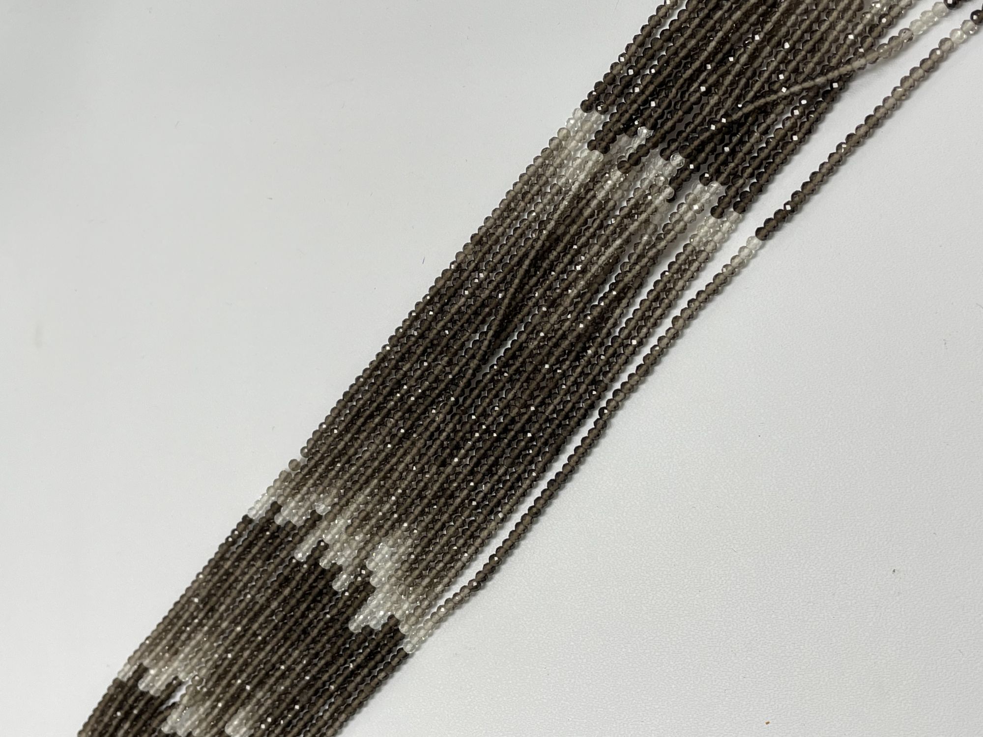 Shaded Smoky Quartz Rondelle Faceted