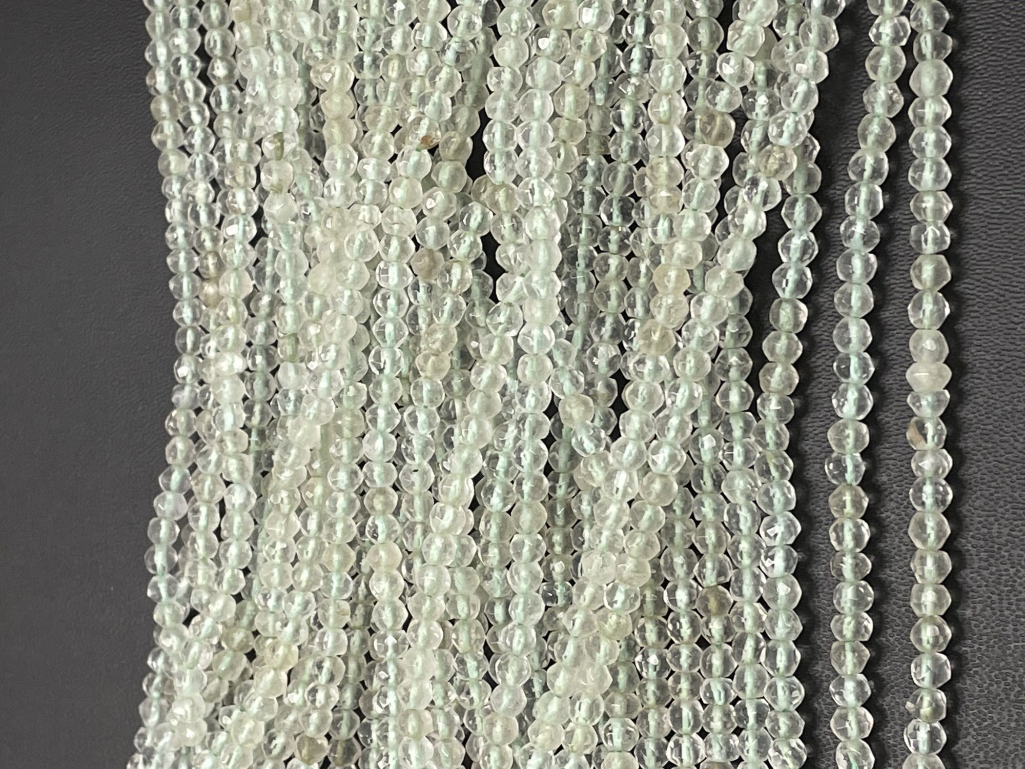 Green Amethyst Rondelle Faceted