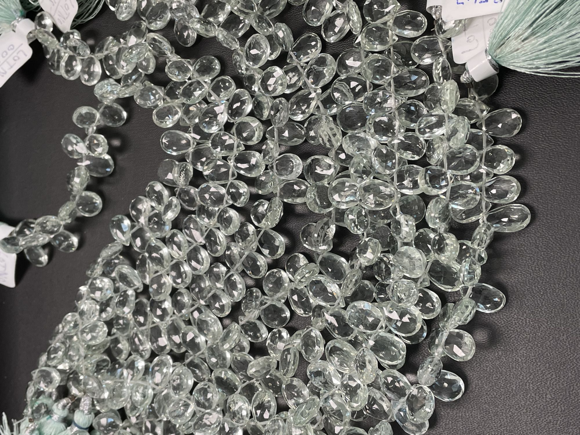 Green Amethyst Pear Faceted