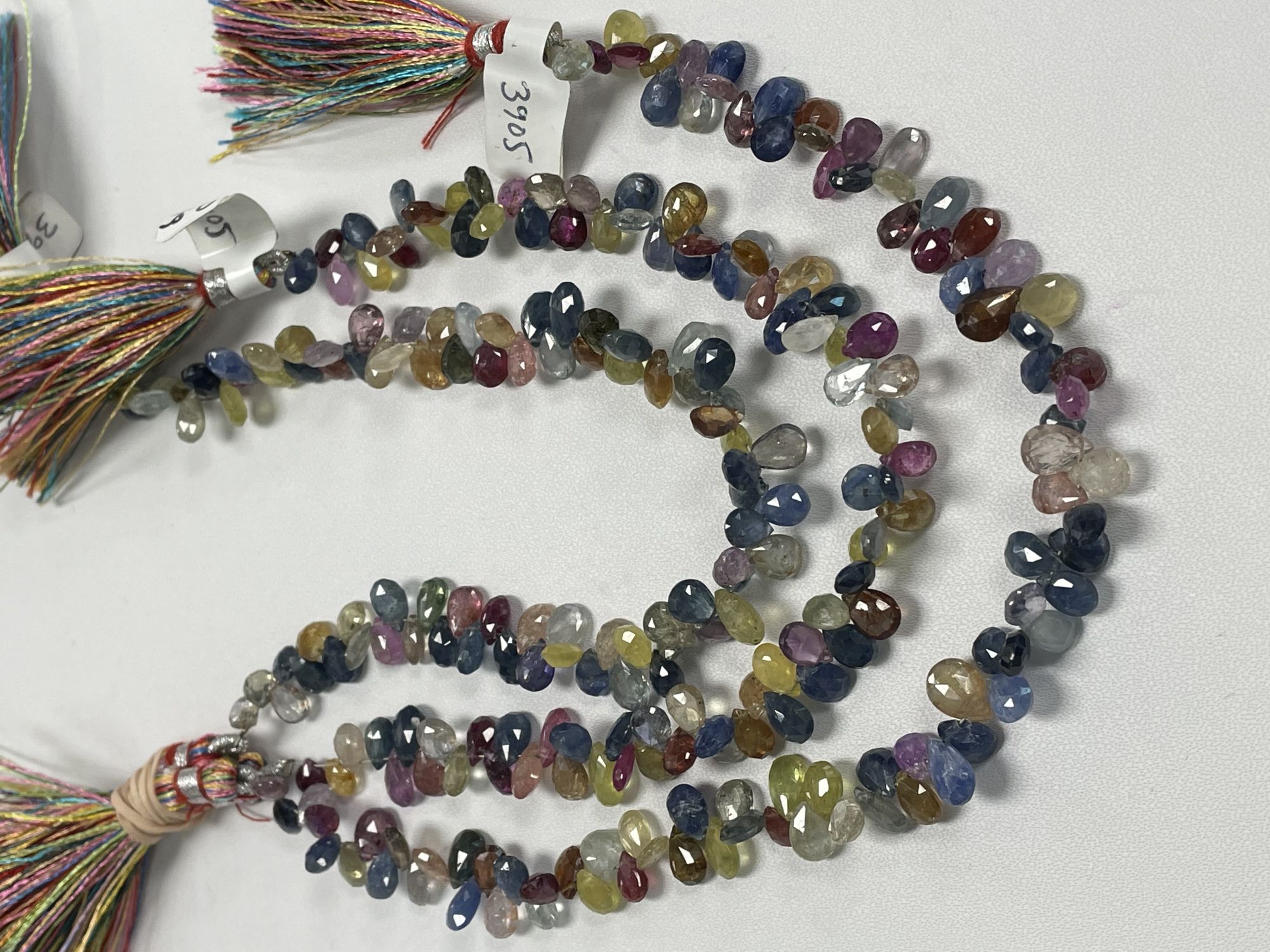 Multi Color Sapphire Pear Faceted